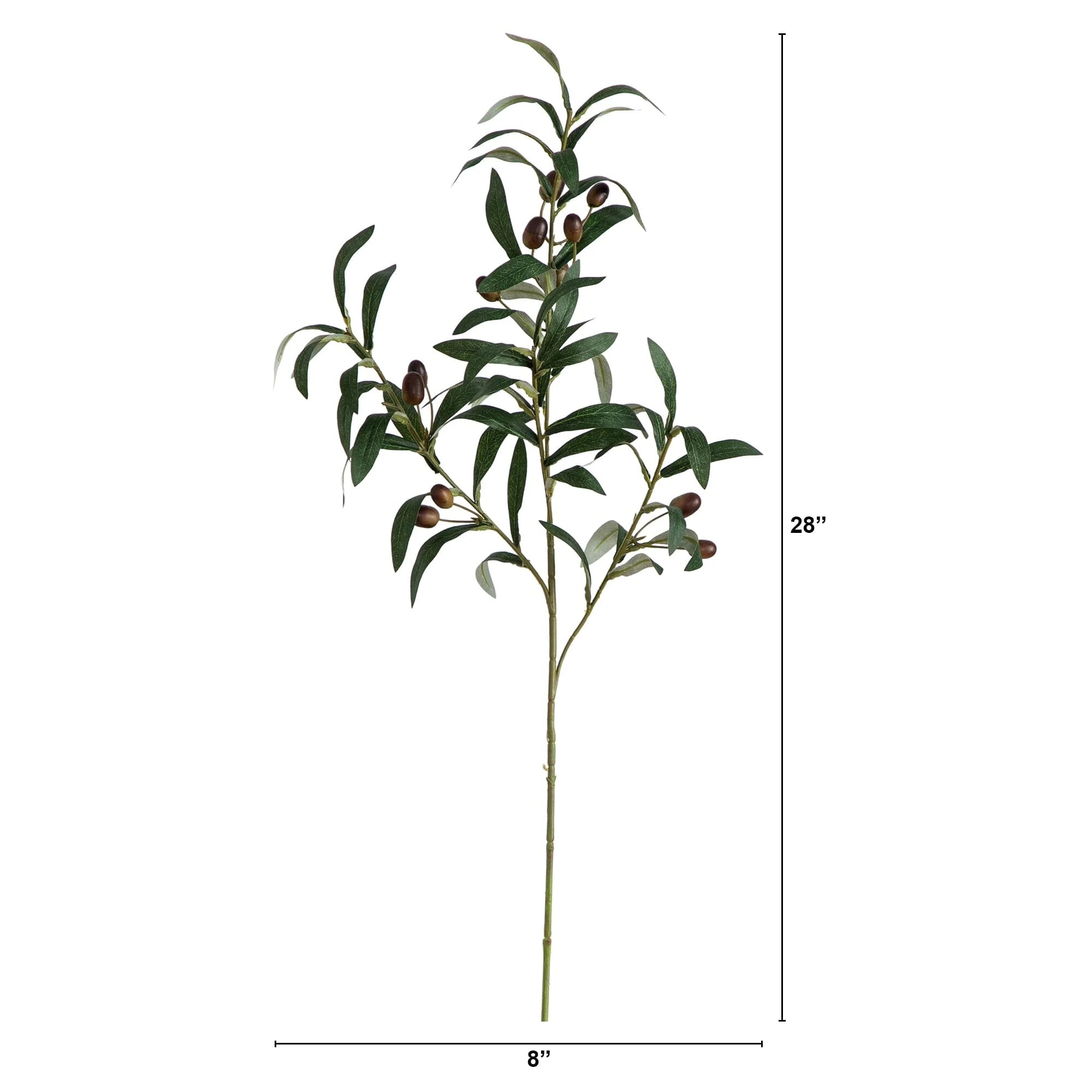 28" Artificial Olive Stems - Set of 3 - Image 6
