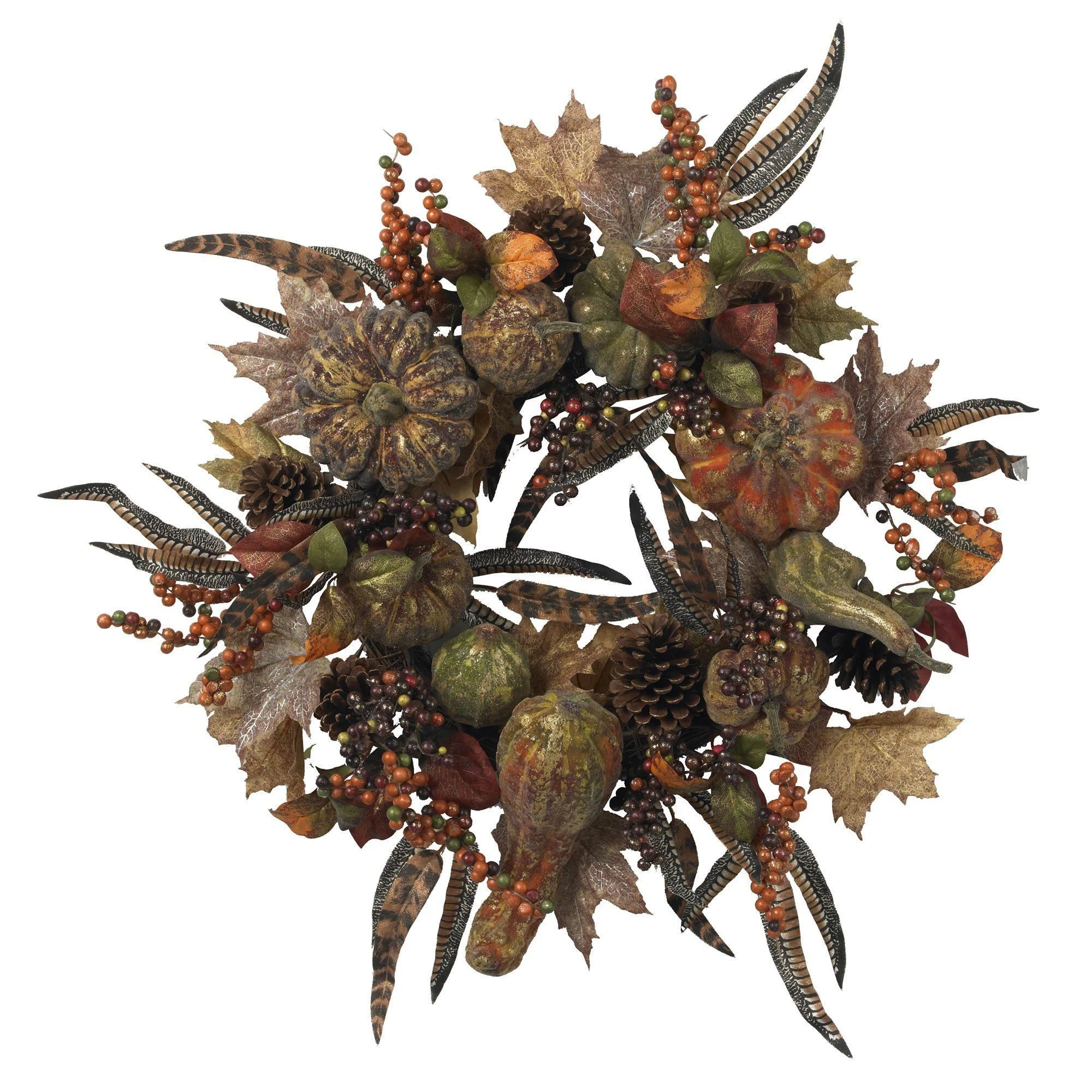 28" Autumn Pumpkin Wreath - Image 2