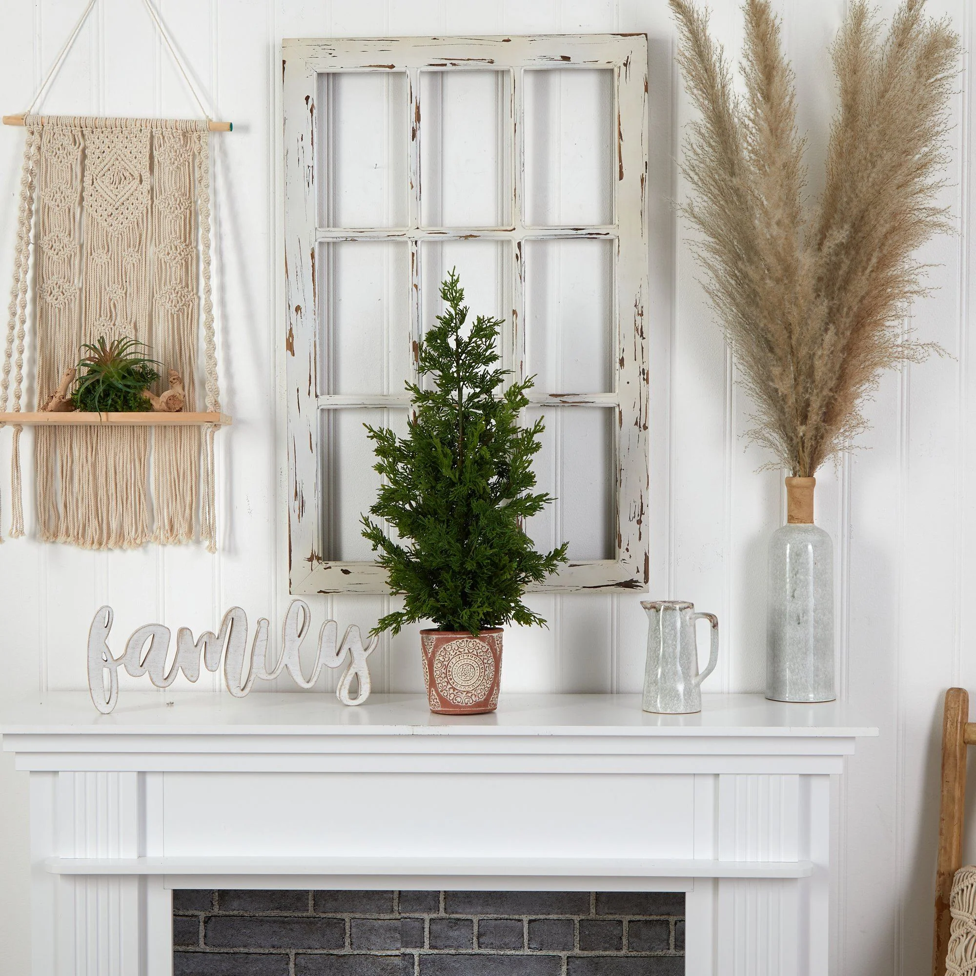 28” Cedar Pine “Natural Look” Artificial Tree in Decorative Planter - Image 3