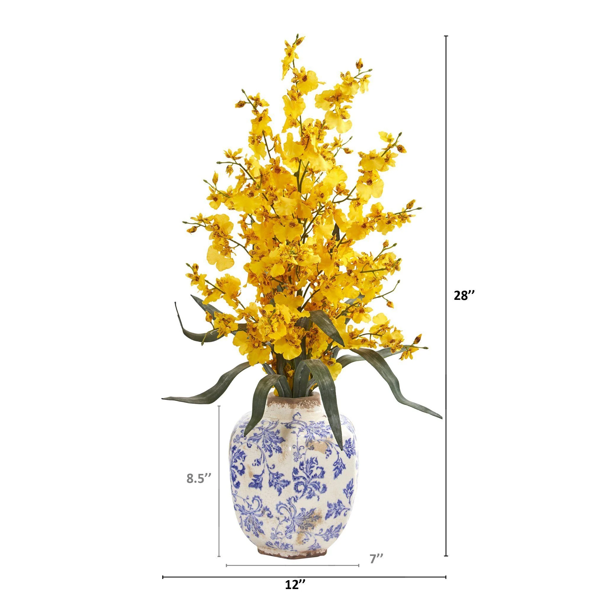 28” Dancing Lady Orchid Artificial Arrangement in Decorative Vase - Image 5