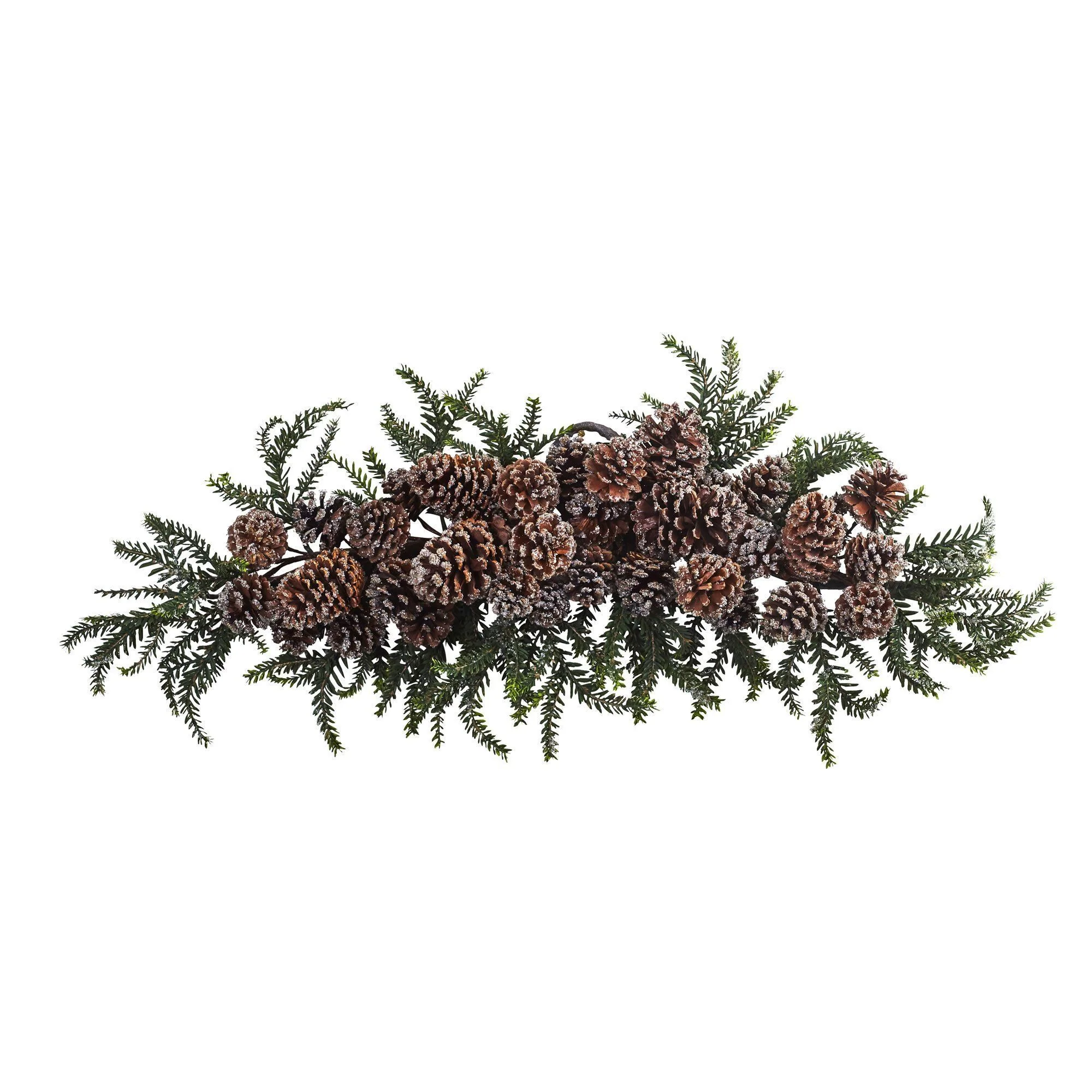 28” Iced Pine Cone Swag - Image 3