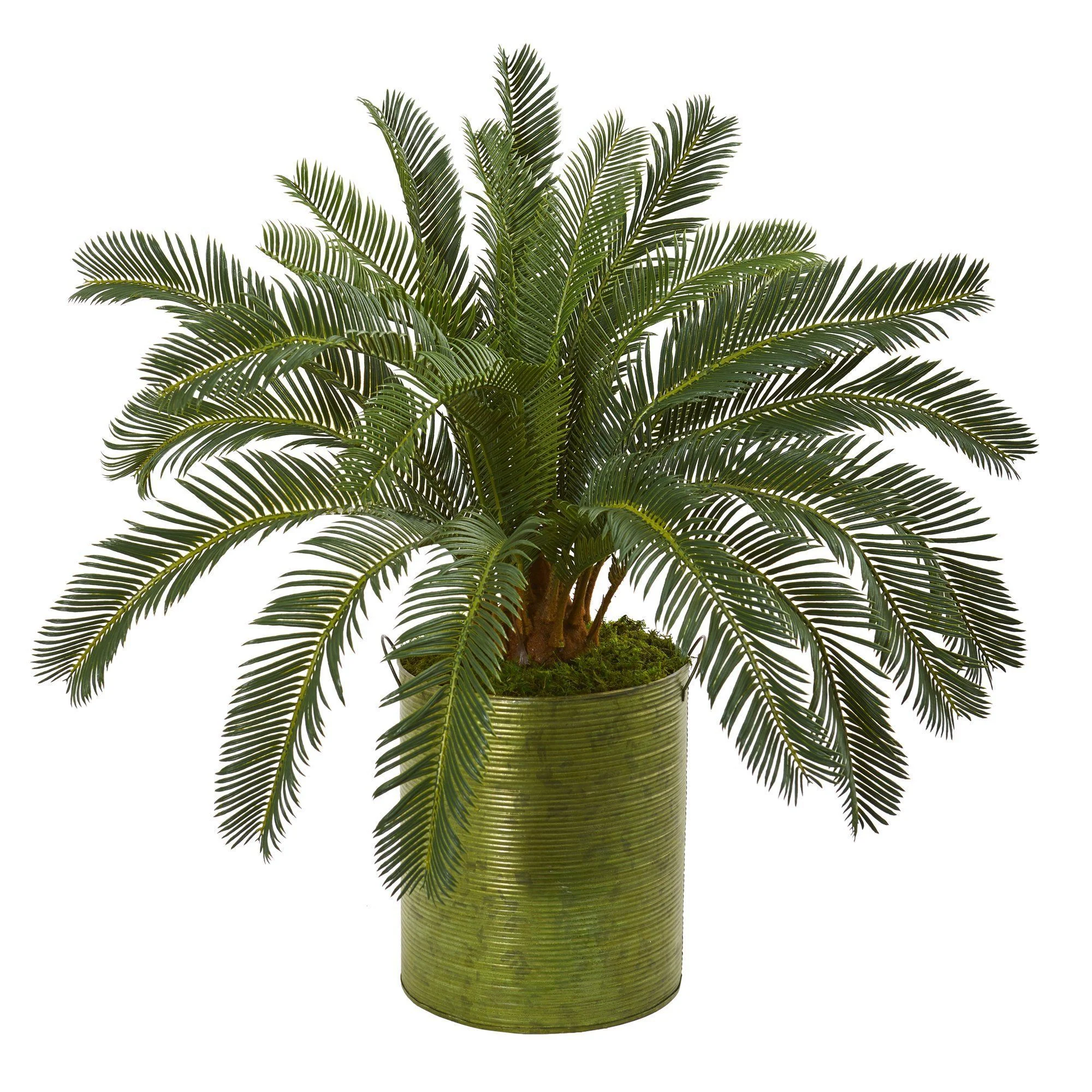 29” Cycas Artificial Plant in Metal Planter