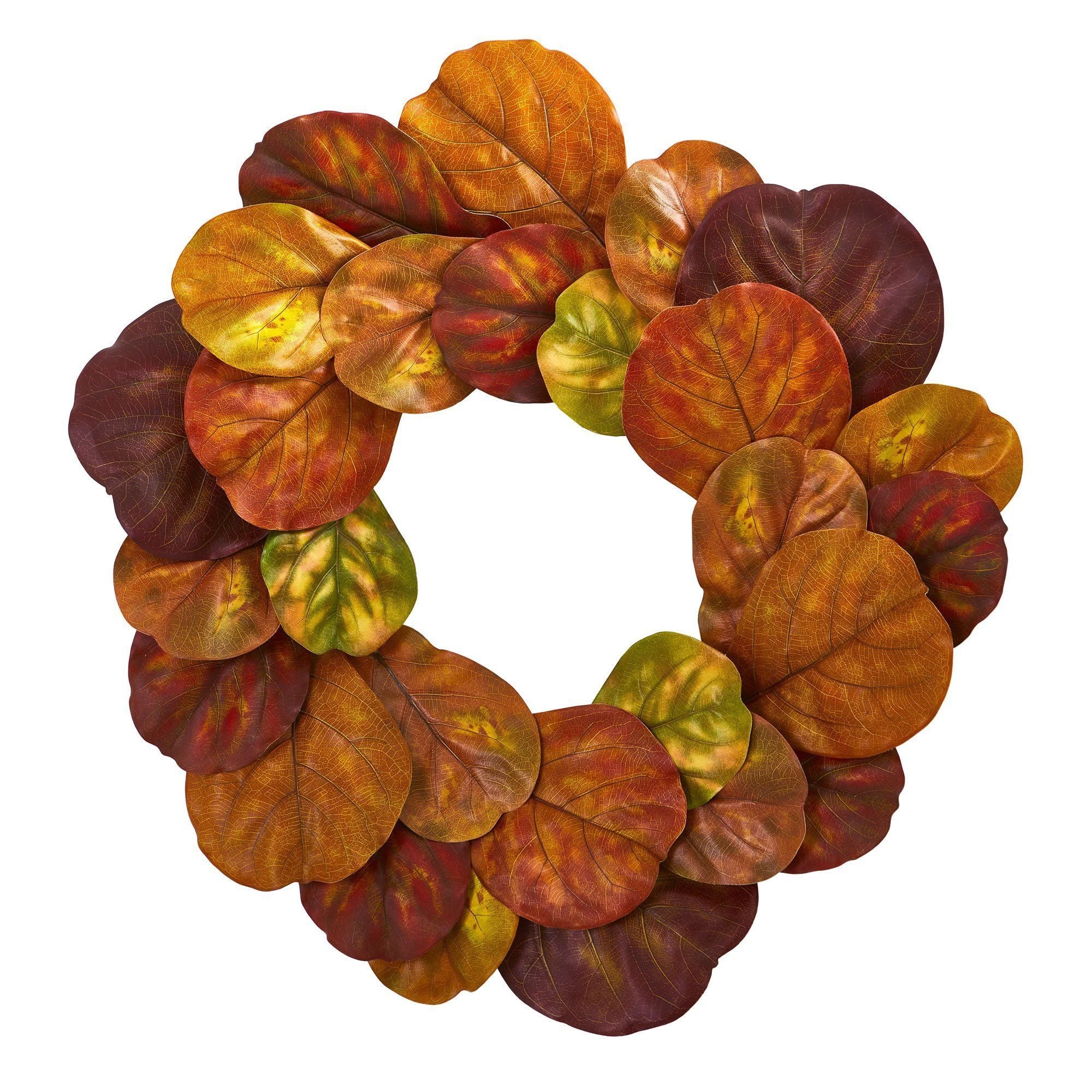 29” Fiddle Leaf Artificial Wreath - Image 3