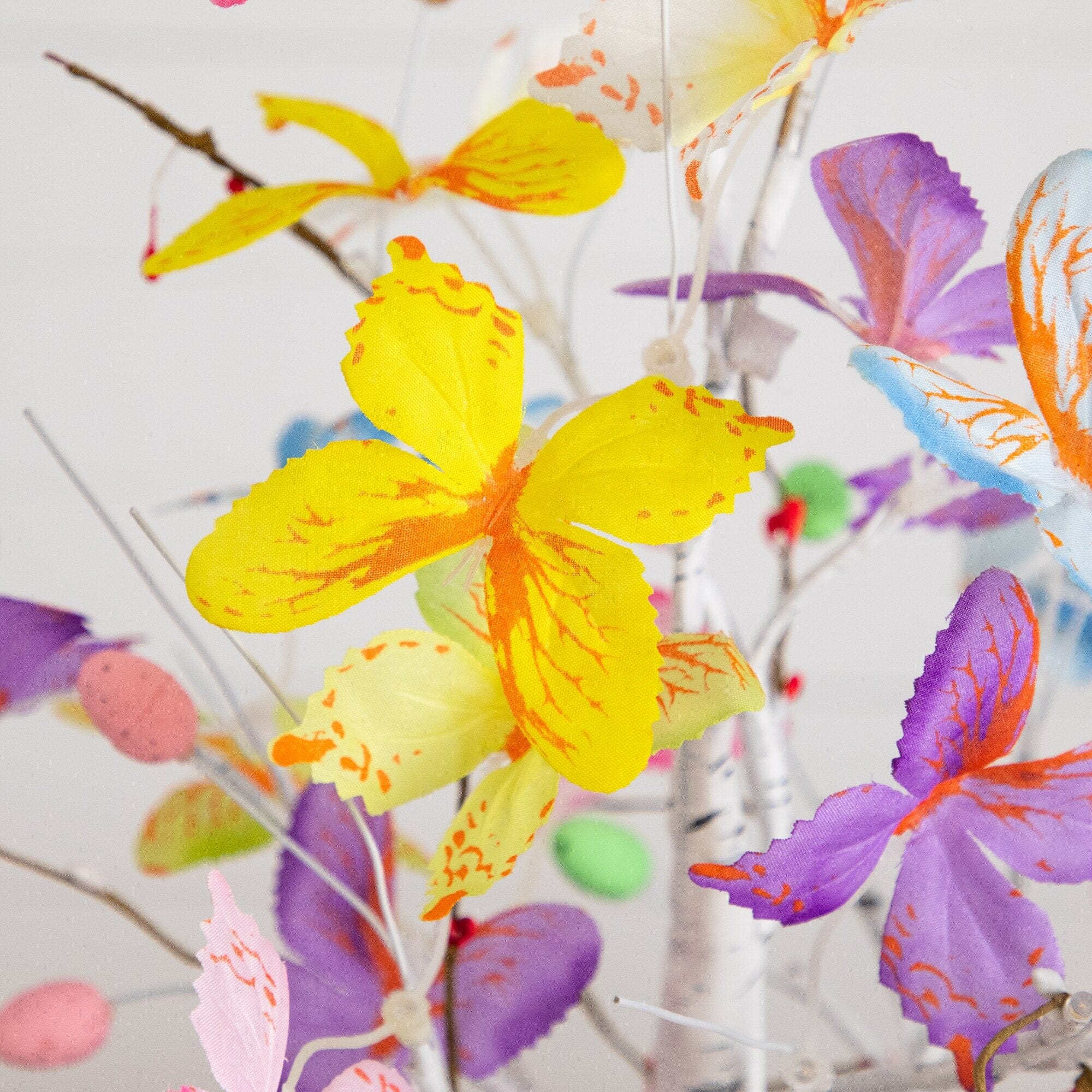 2' Pre-Lit Artificial Butterfly Twig Tree with 24 Warm White LED Lights - Image 6