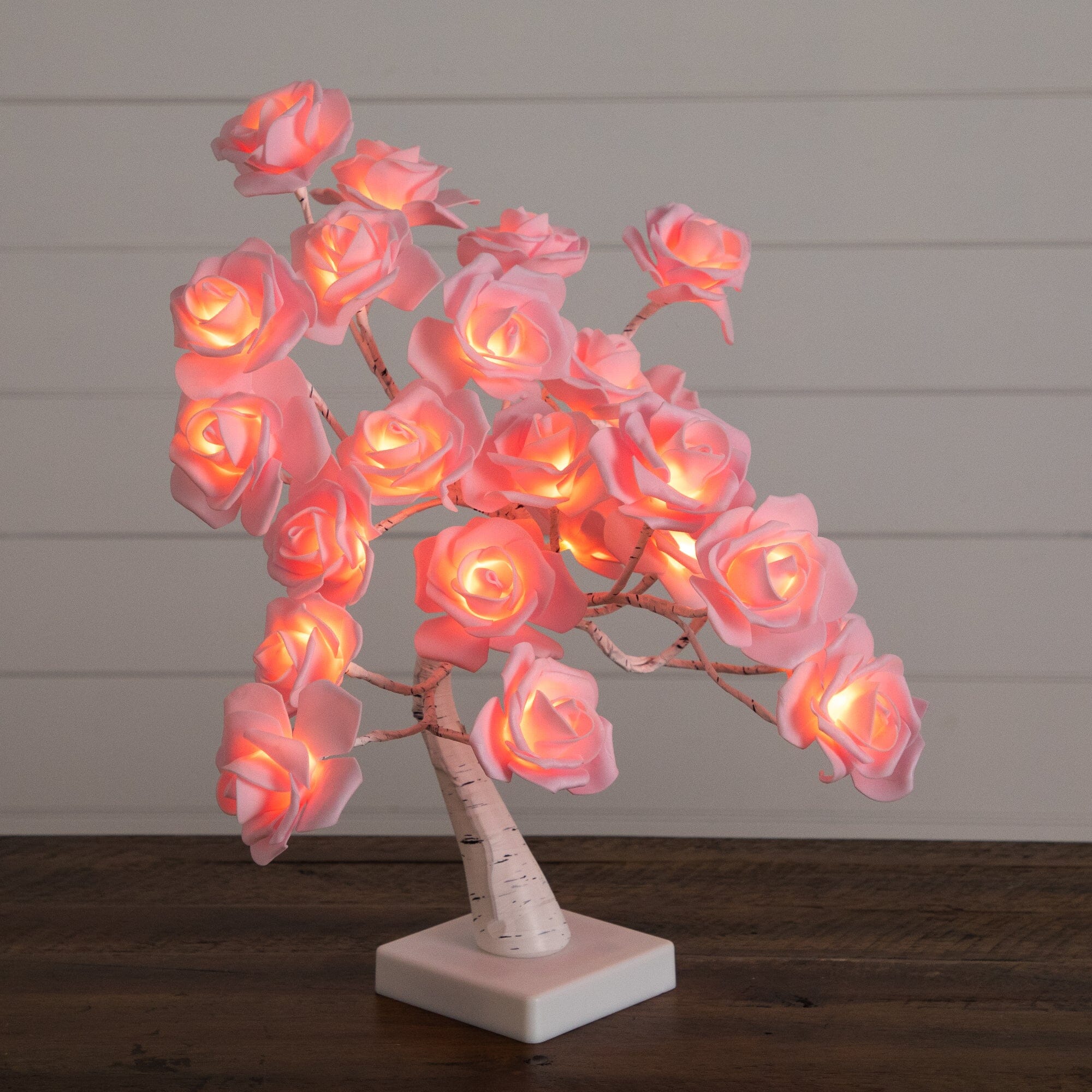 2' Pre-Lit Artificial Valentine's Day Twig Tree with 24 Rose Shaped LED Lights - Image 3