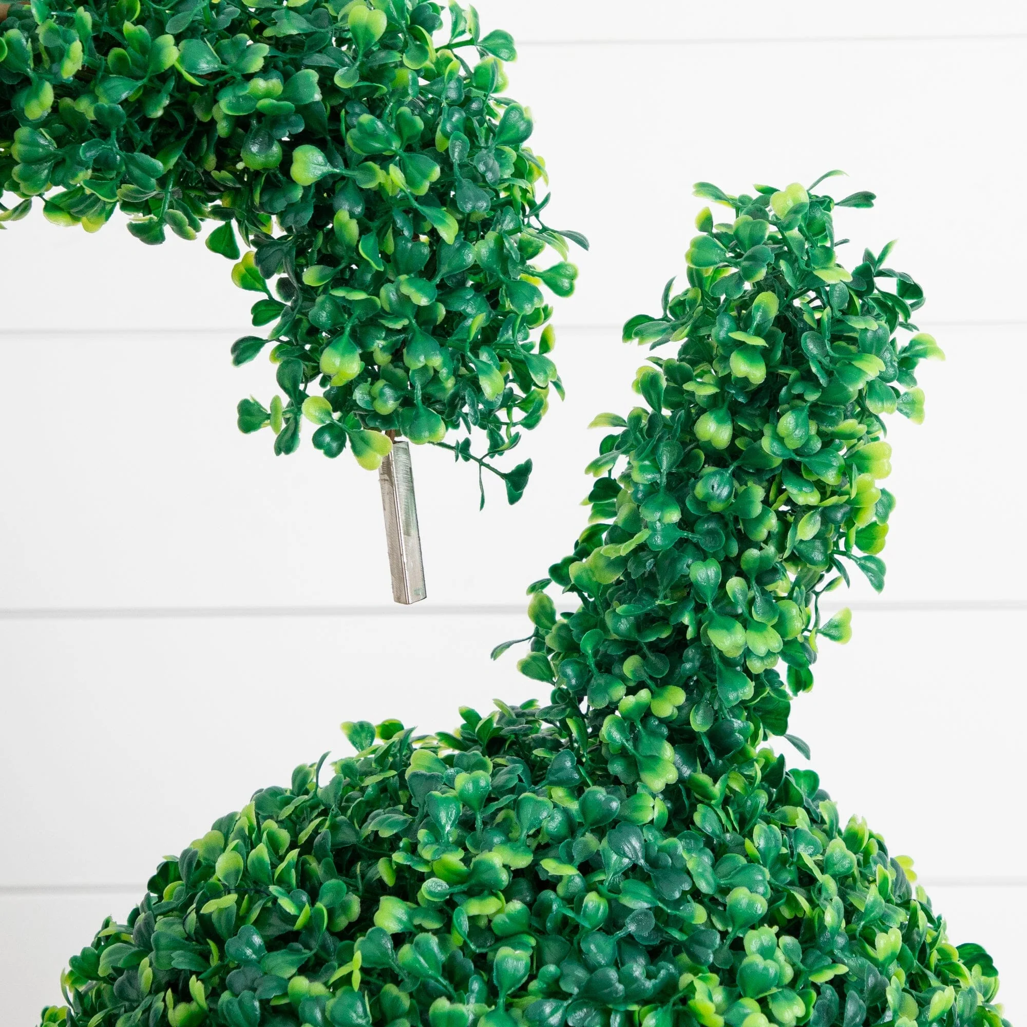 2' UV Resistant Artificial Easter Bunny Boxwood Topiary with Integrated Ground Stake (Indoor/Outdoor) - Set of 2 - Image 5