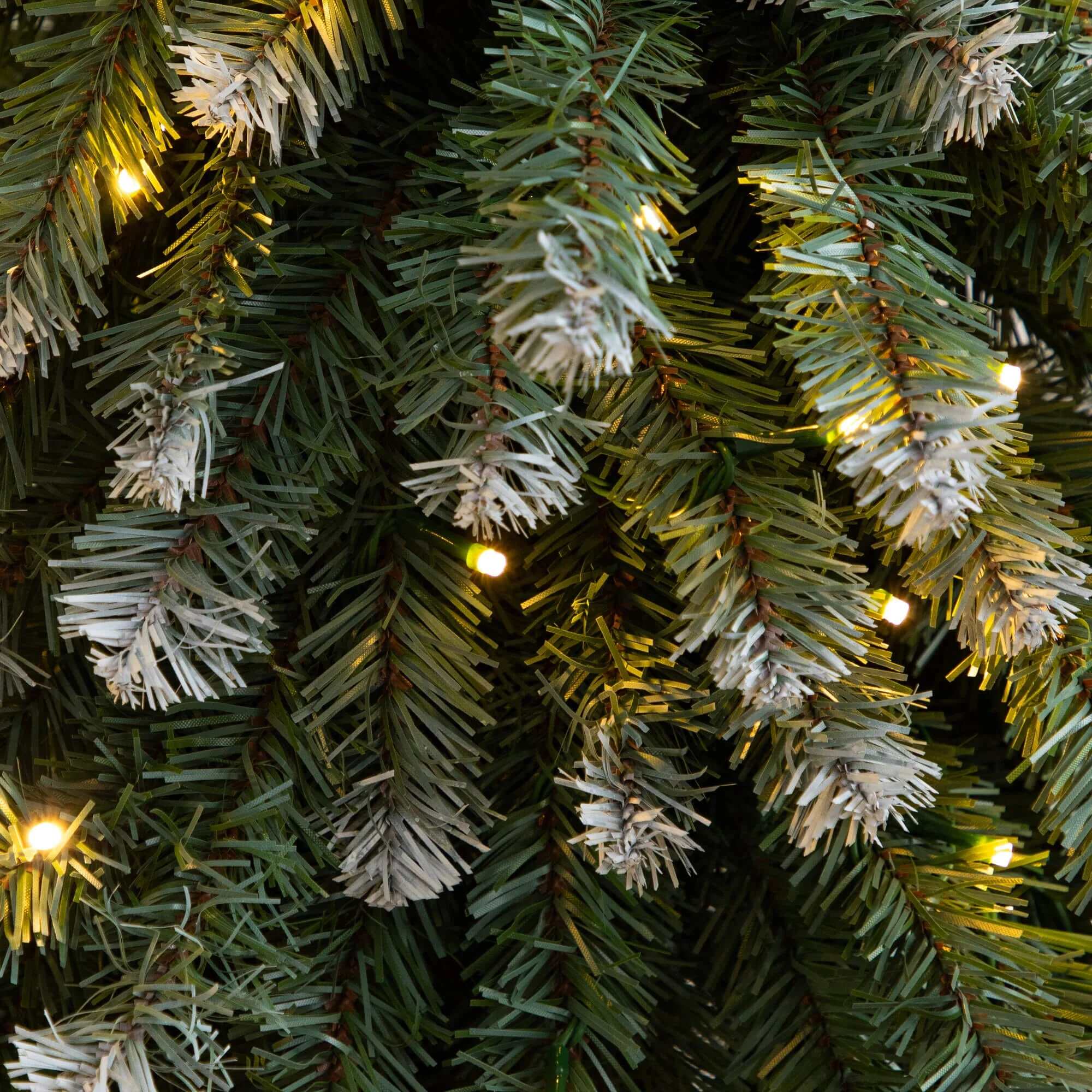 3', 4', 5' Pre-Lit Frosted Artificial Christmas Tree Set with Warm LED Lights - Set of 3 - Image 2