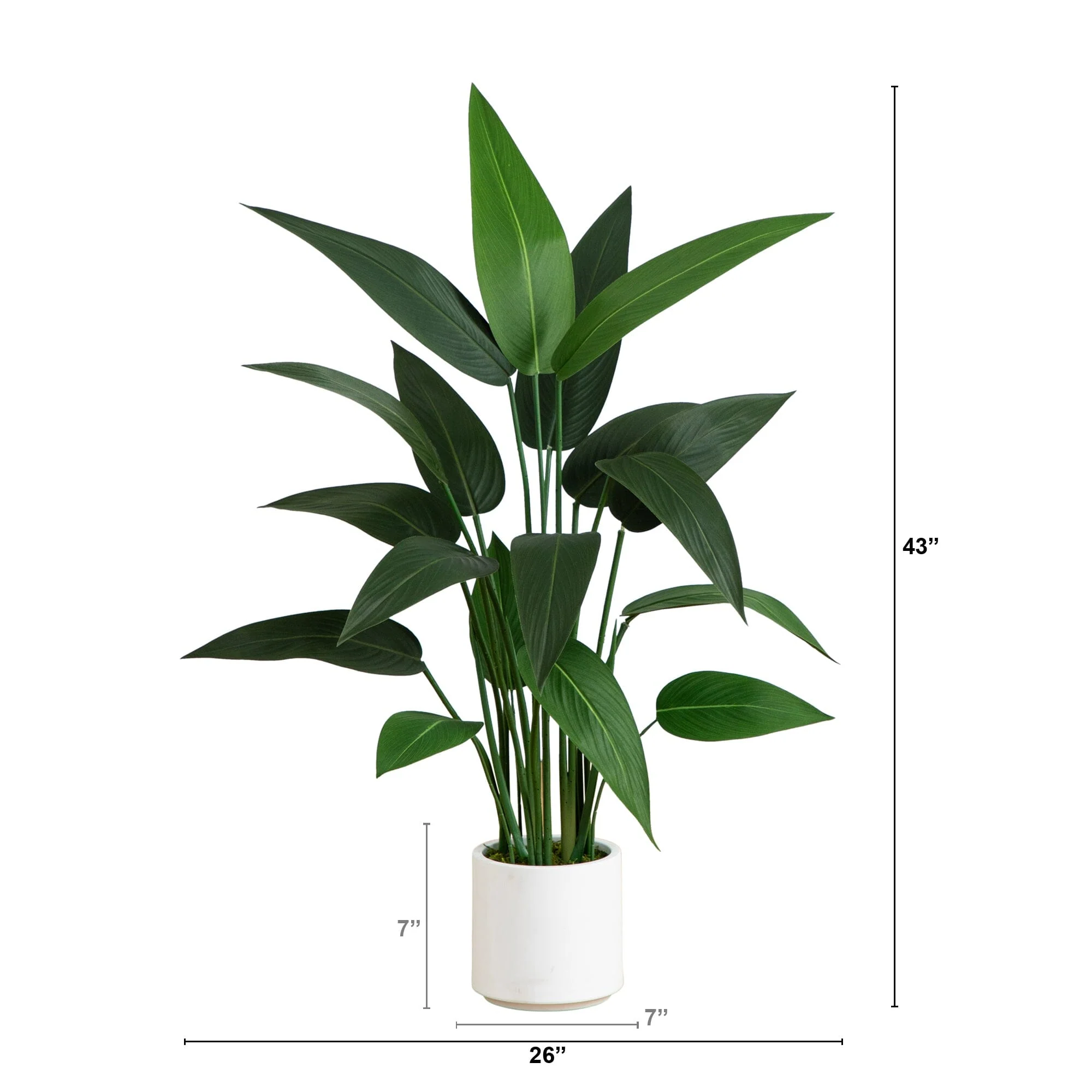 3.5'  Artificial Sky Bird Tree in White Decorative Planter - Image 4