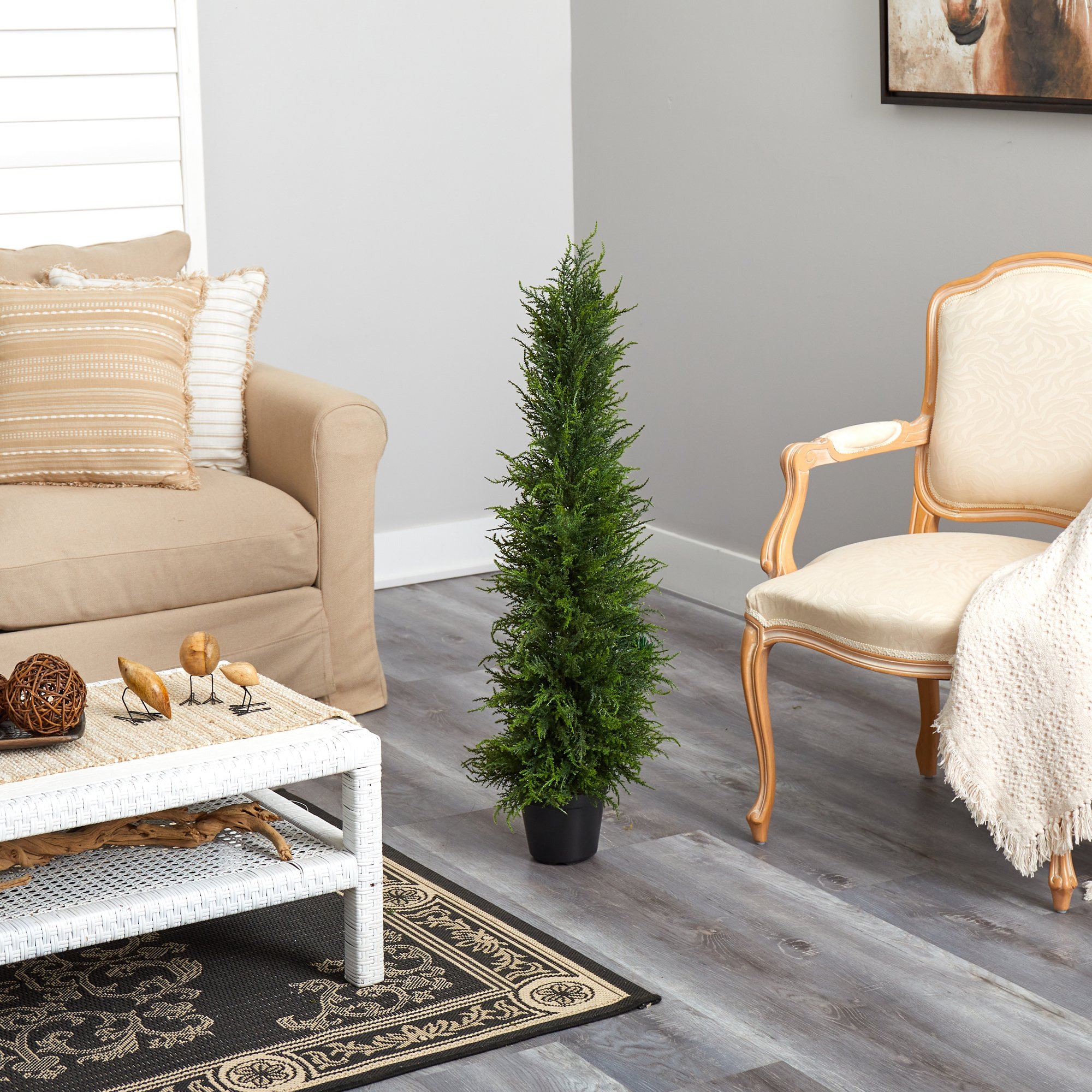 3.5’ Cypress Artificial Tree UV Resistant (Indoor/Outdoor) - Image 4