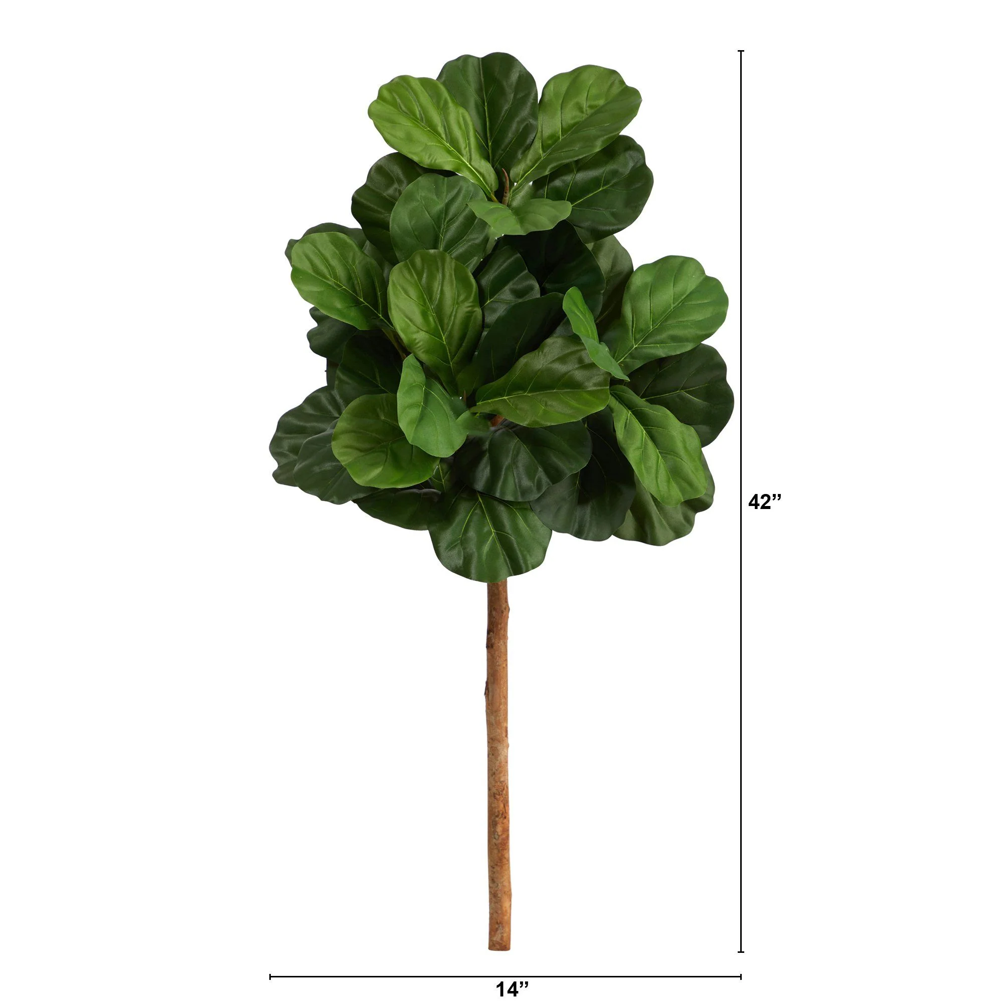 3.5' Fiddle Leaf Artificial Tree (No Pot) - Image 2