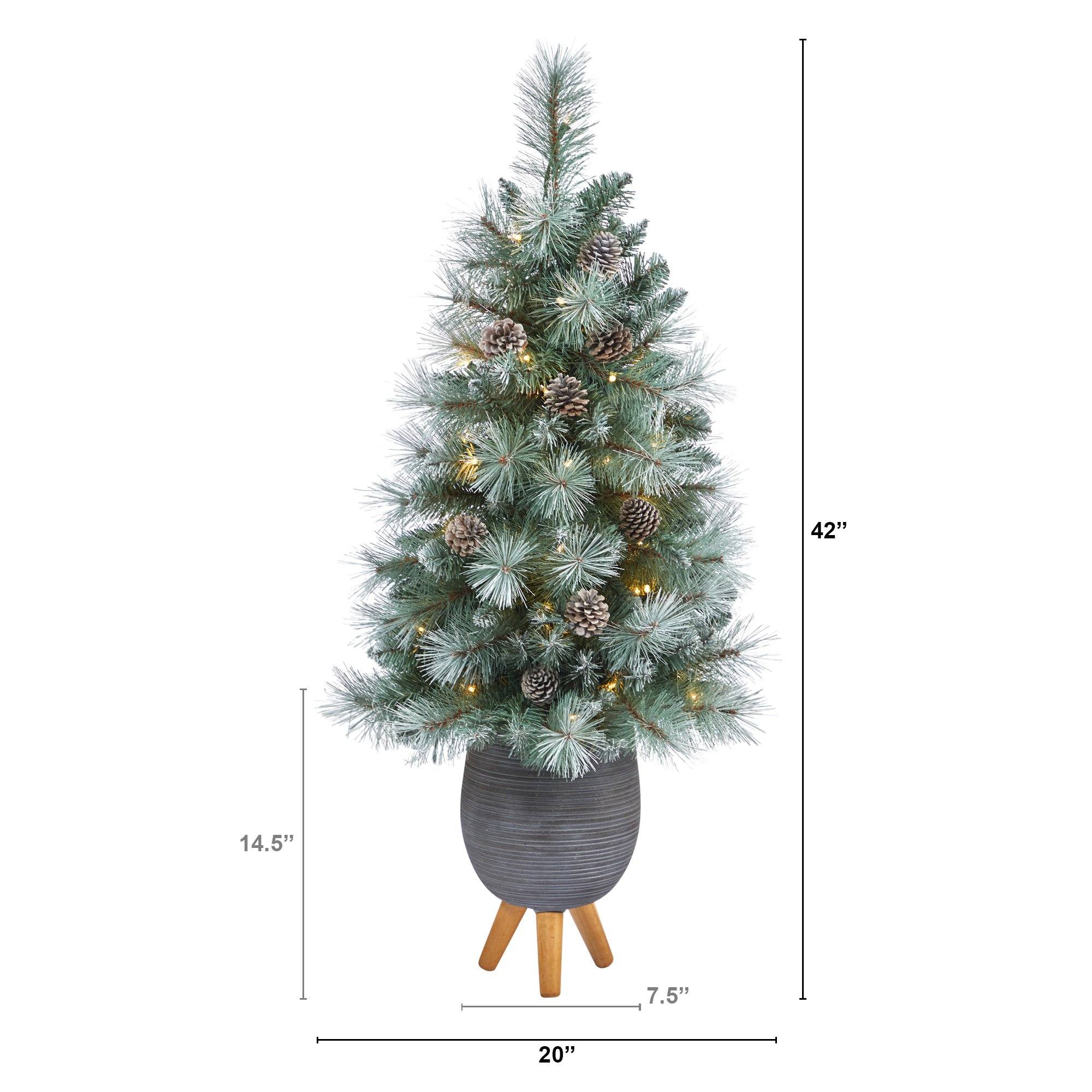 3.5’ Frosted Tip British Columbia Mountain Pine Artificial Christmas Tree - Image 2