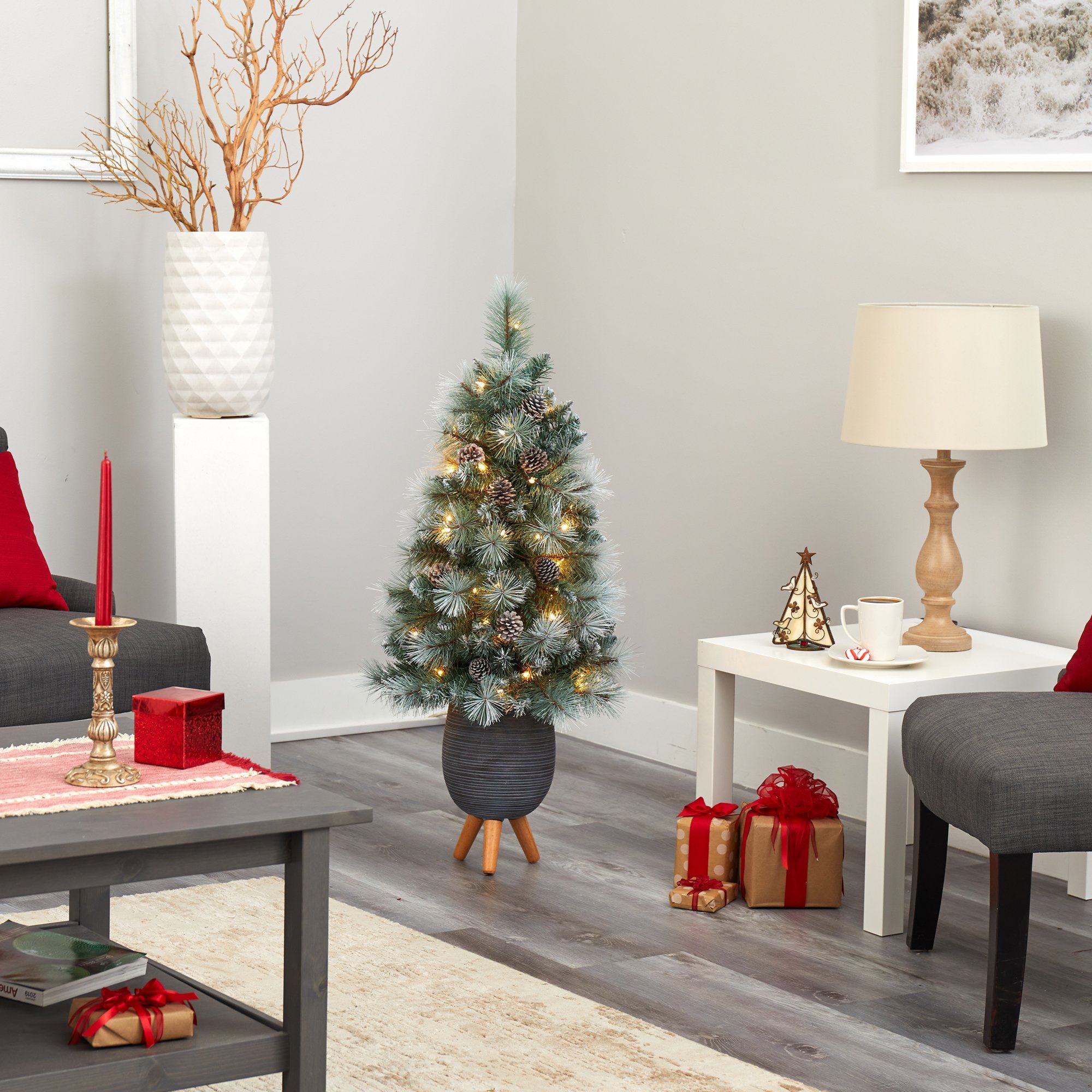 3.5’ Frosted Tip British Columbia Mountain Pine Artificial Christmas Tree - Image 8