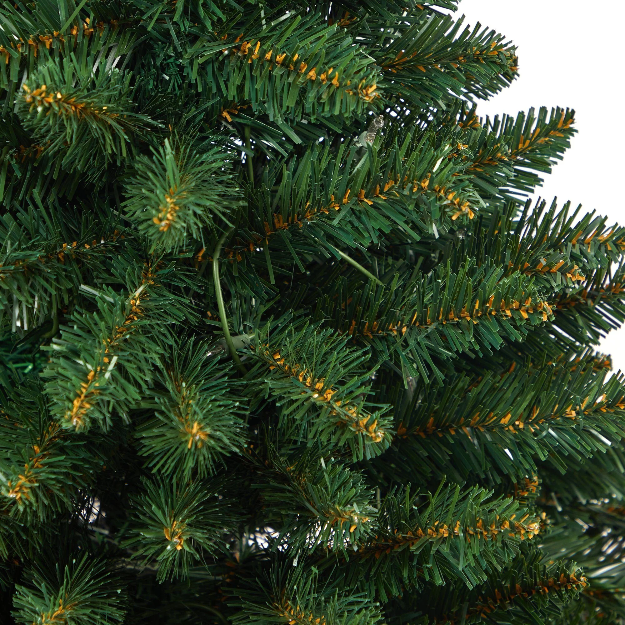 3.5’ Northern Rocky Spruce Artificial Christmas Tree with 50 Clear Lights and 154 Bendable Branches in Gray Planter with Stand - Image 5