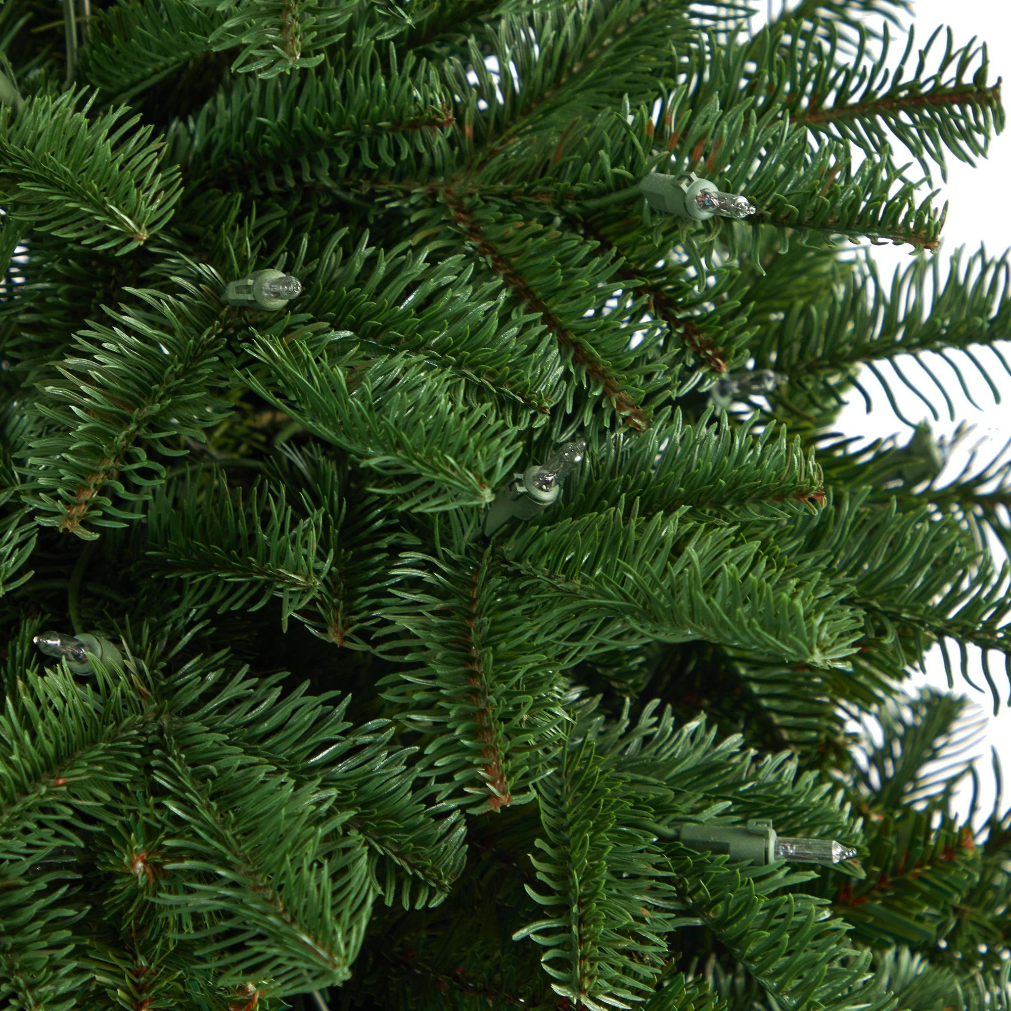 3.5’ South Carolina Spruce Artificial Christmas Tree with 100 White Warm Light and 458 Bendable Branches in Iron Colored Urn - Image 5