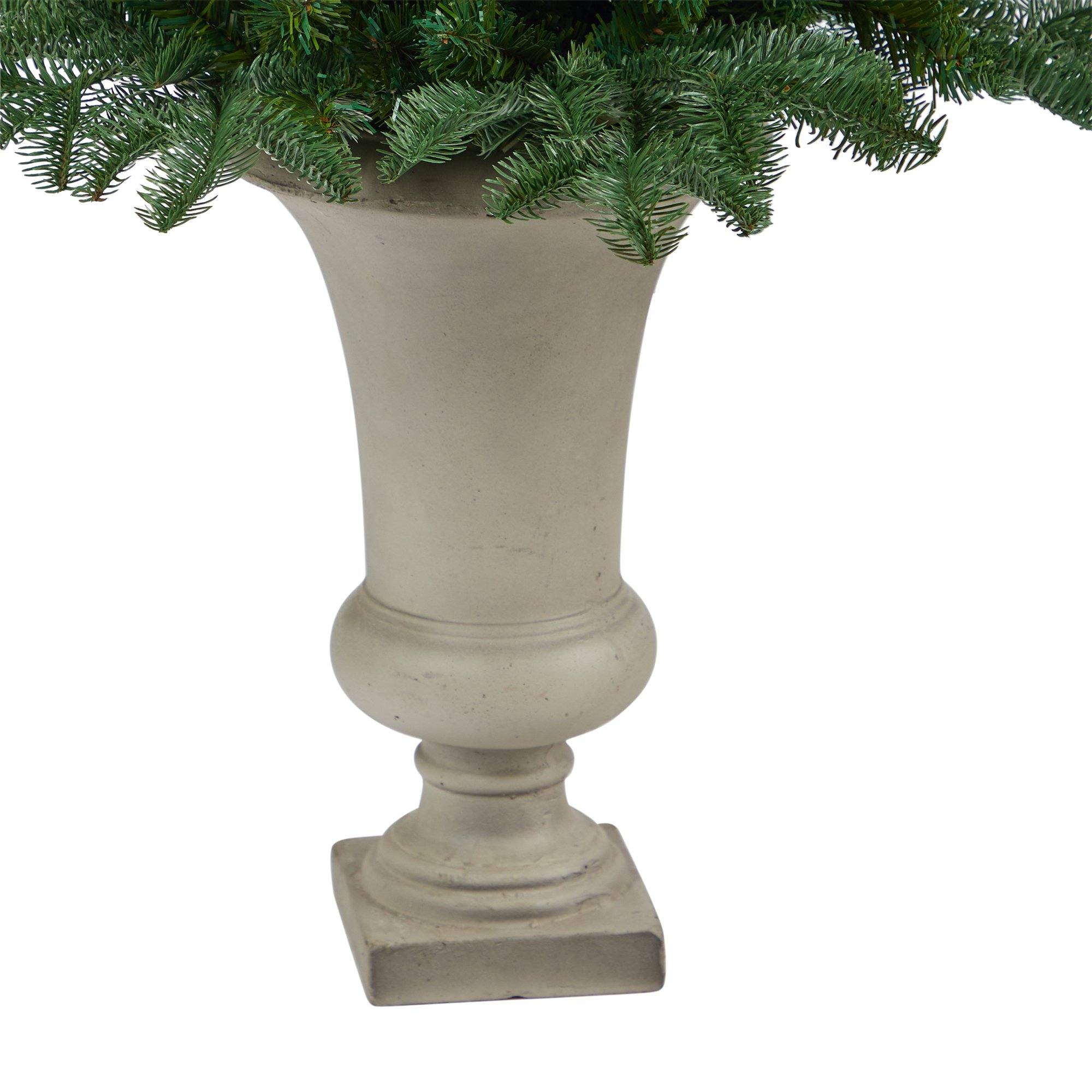 3.5’ South Carolina Spruce Artificial Christmas Tree with 458 Bendable Branches in Sand Colored Urn - Image 4