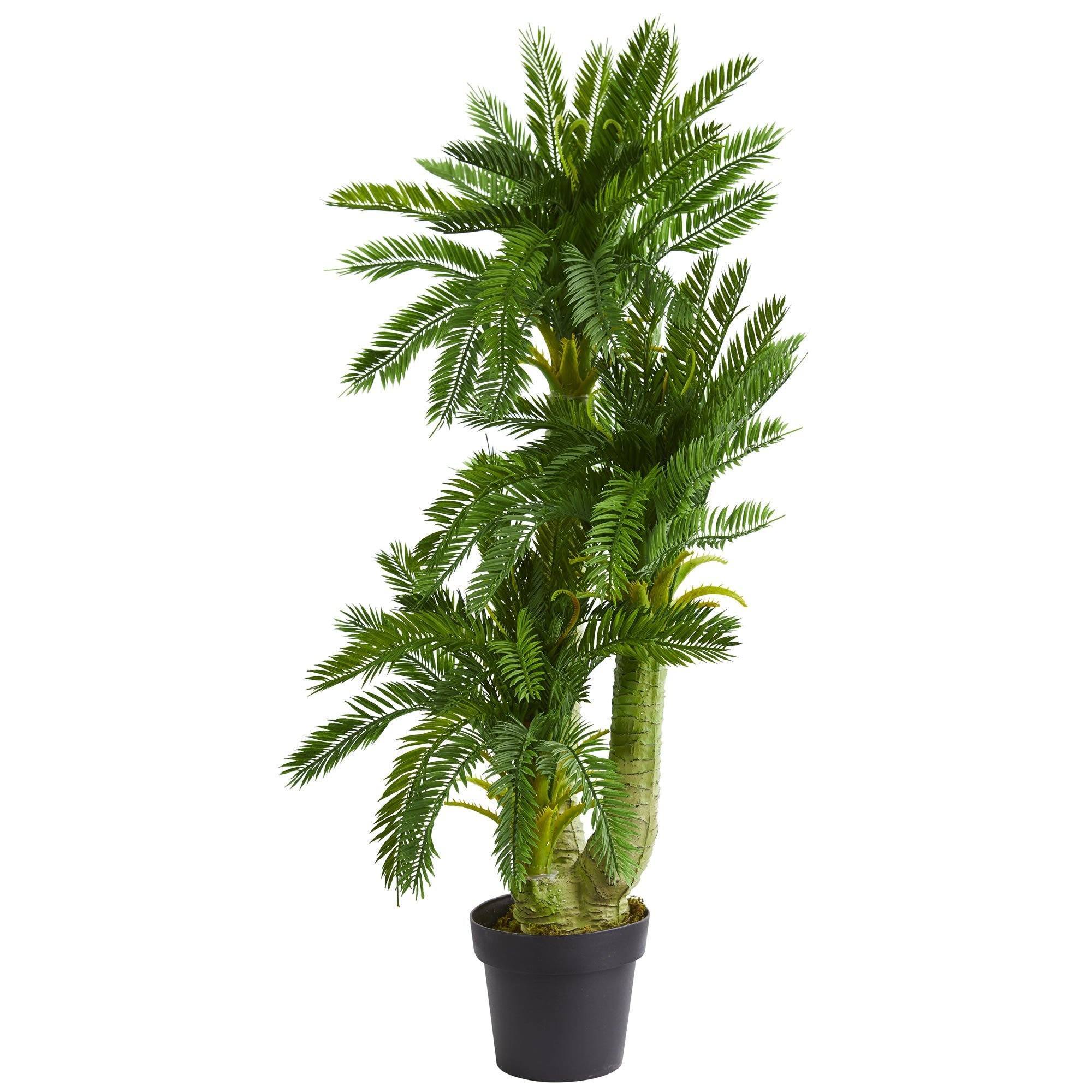 Triple Potted Cycas Artificial Plant - Image 2
