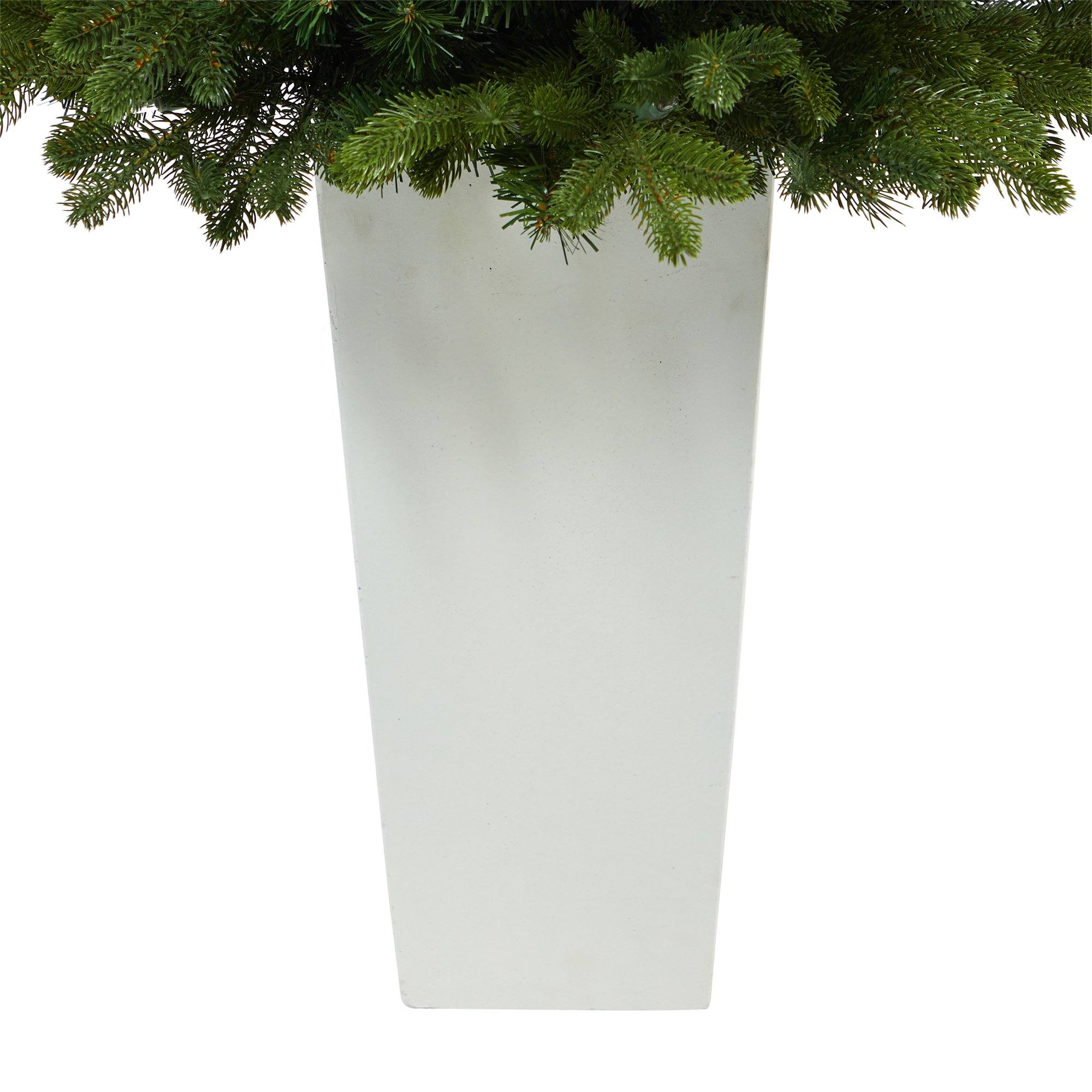 3.5’ Washington Fir Artificial Christmas Tree with 50 Clear Lights in Tower Planter - Image 12