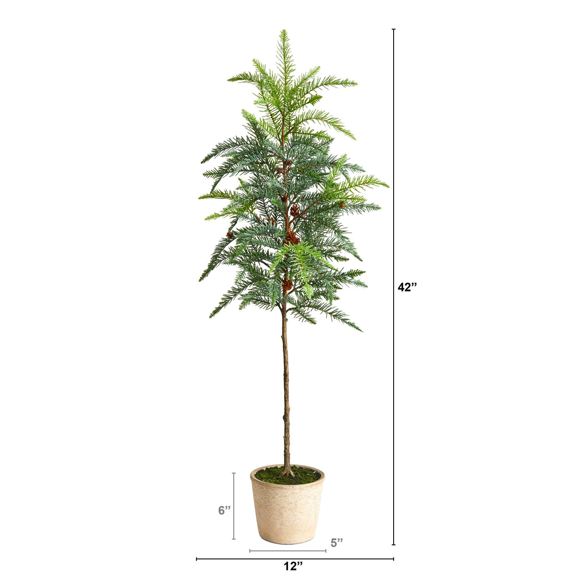 3.5' Winniepeg Artificial Pine Christmas Tree in Decorative Planter - Image 2