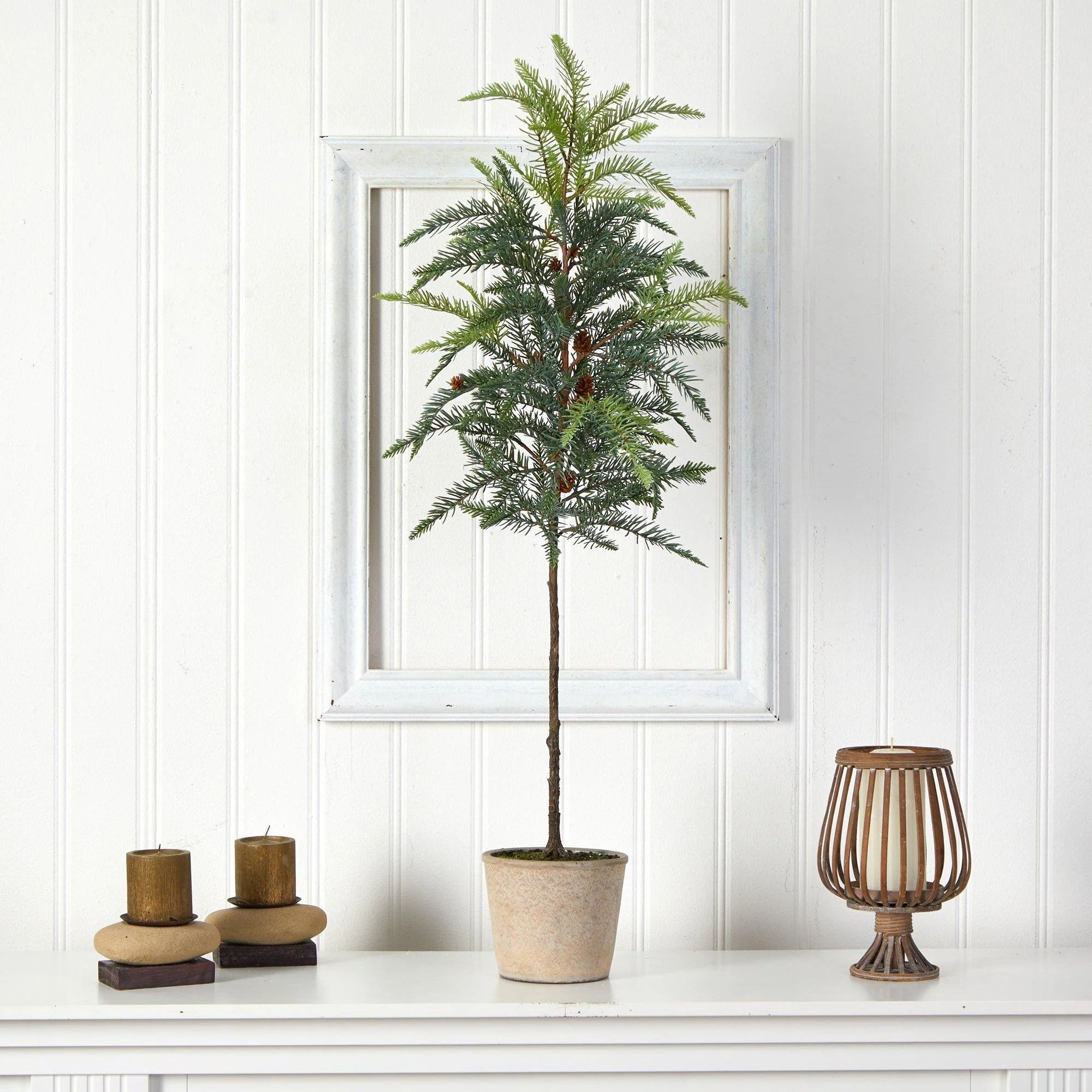 3.5' Winniepeg Artificial Pine Christmas Tree in Decorative Planter - Image 3