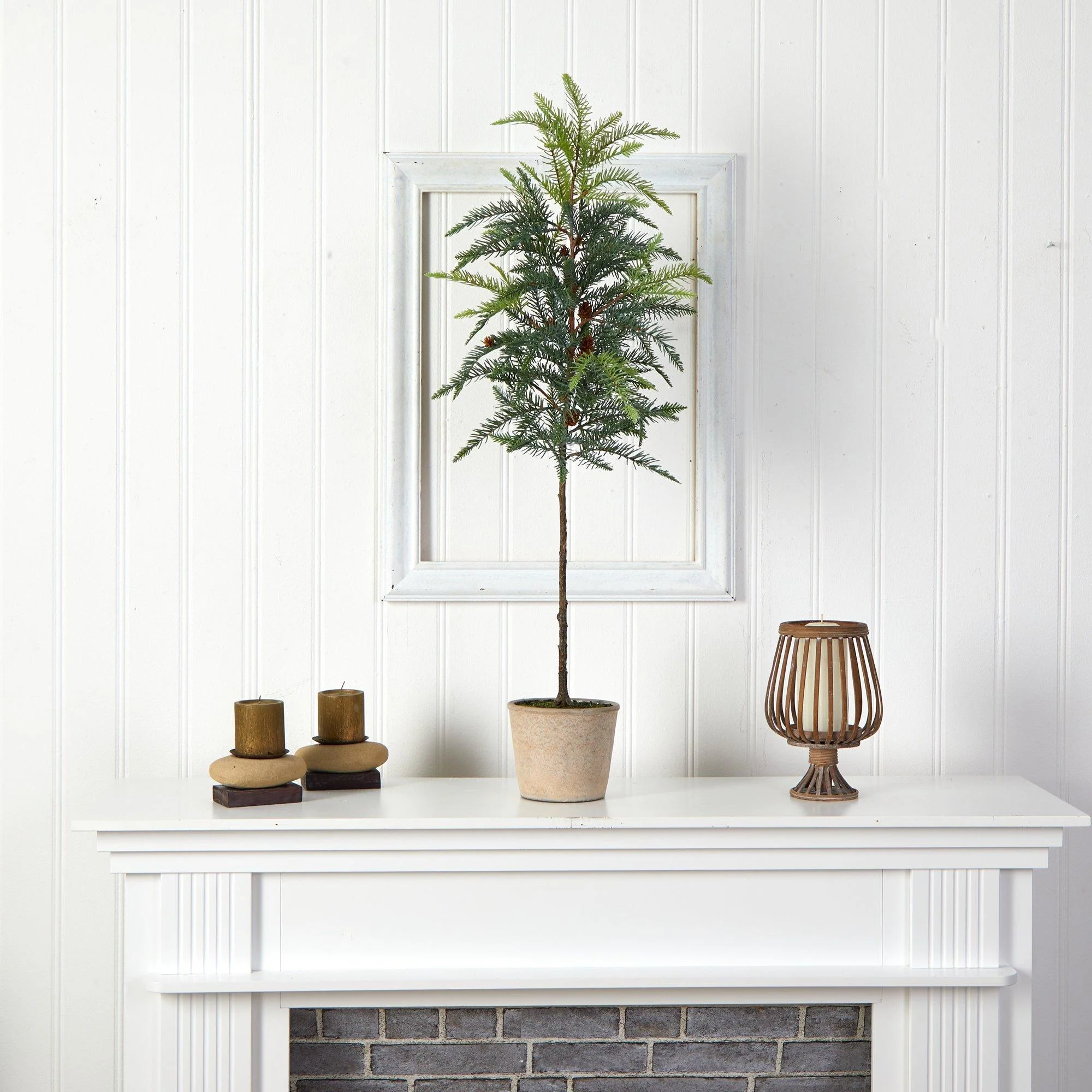 3.5' Winniepeg Artificial Pine Christmas Tree in Decorative Planter - Image 4