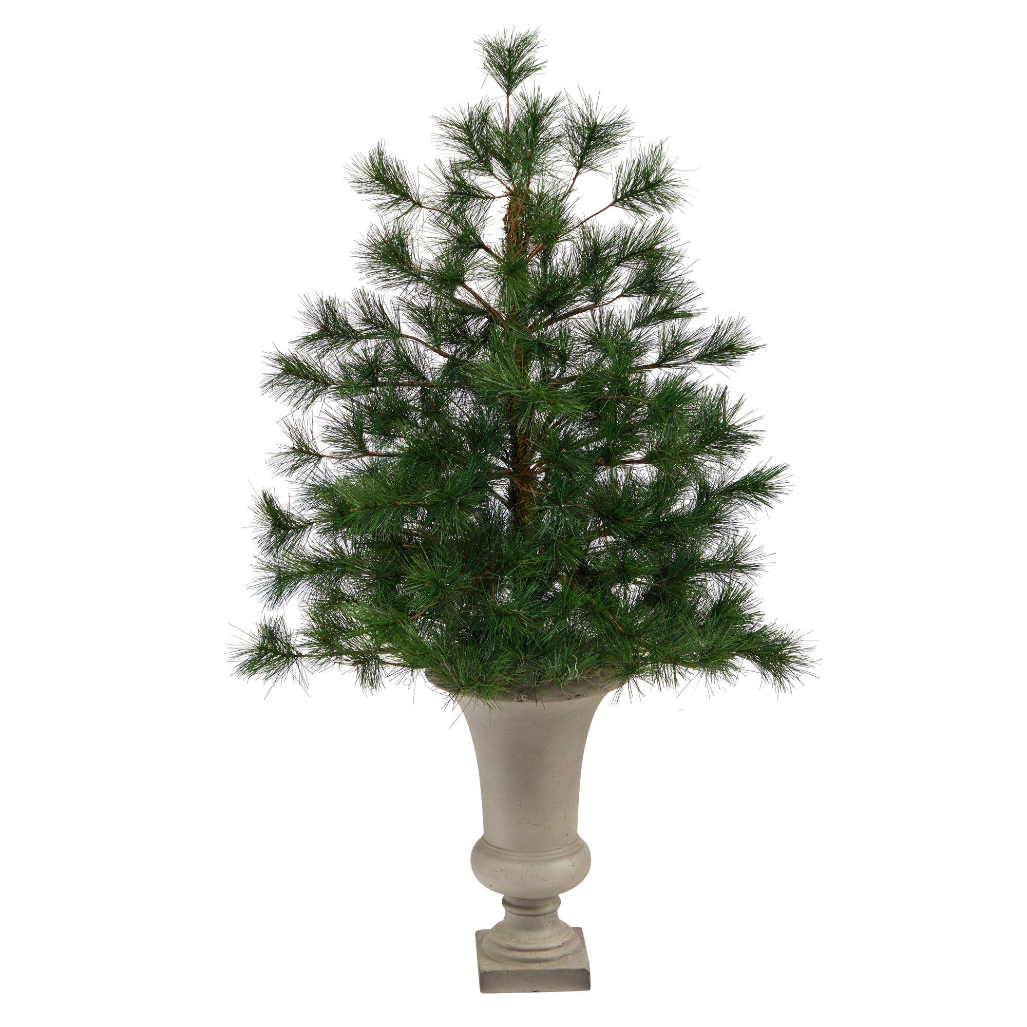 3.5’ Yukon Mixed Pine Artificial Christmas Tree with 213 Bendable Branches in Sand Colored Urn - Image 2