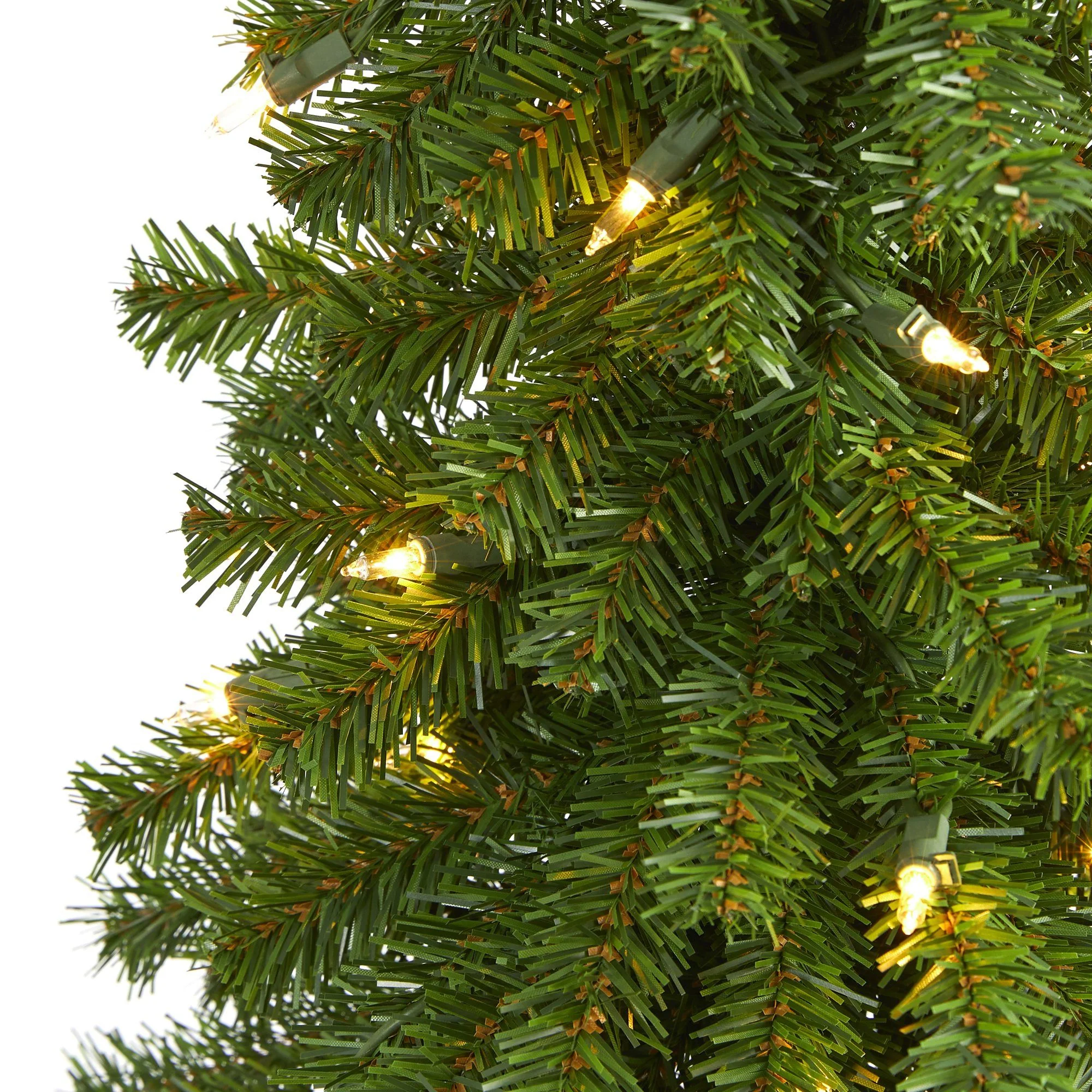 3' Alpine Artificial Christmas Tree with 50 Lights, 177 Bendable Branches and a Burlap Planter - Image 3