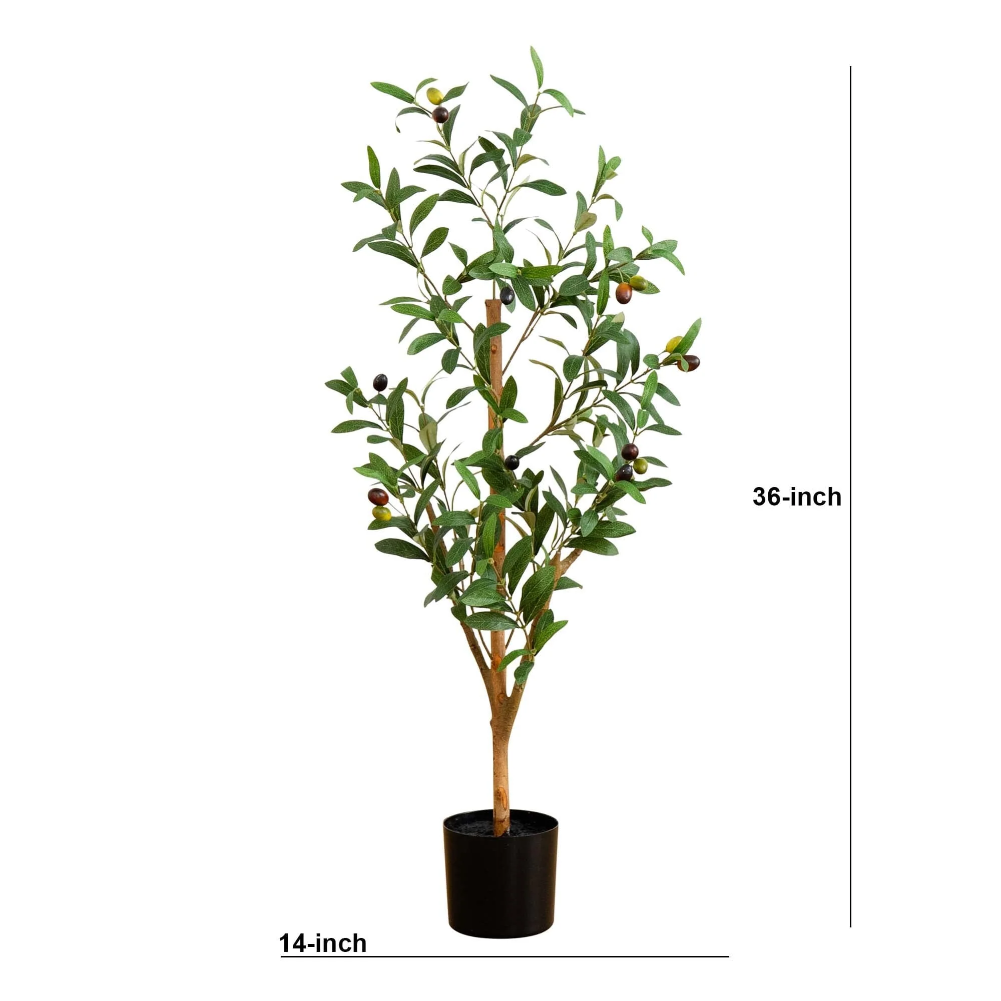 3’ Artificial Olive Tree with Natural Trunk - Image 4