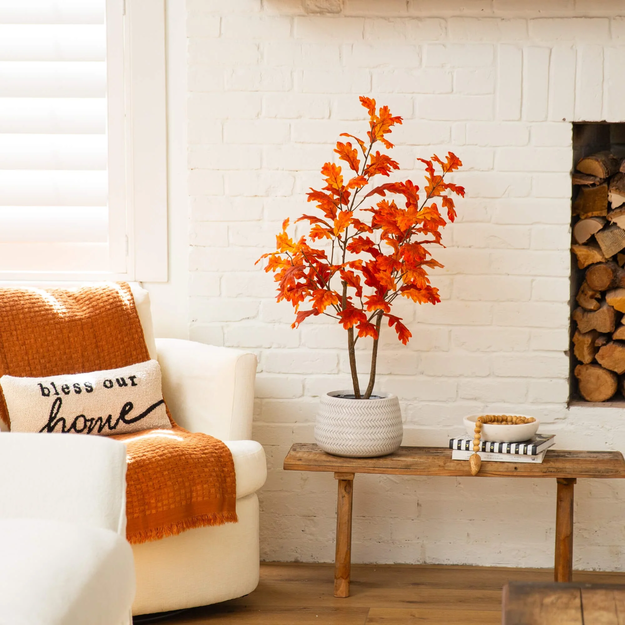 3' Autumn Oak Artificial Fall Tree - Image 3