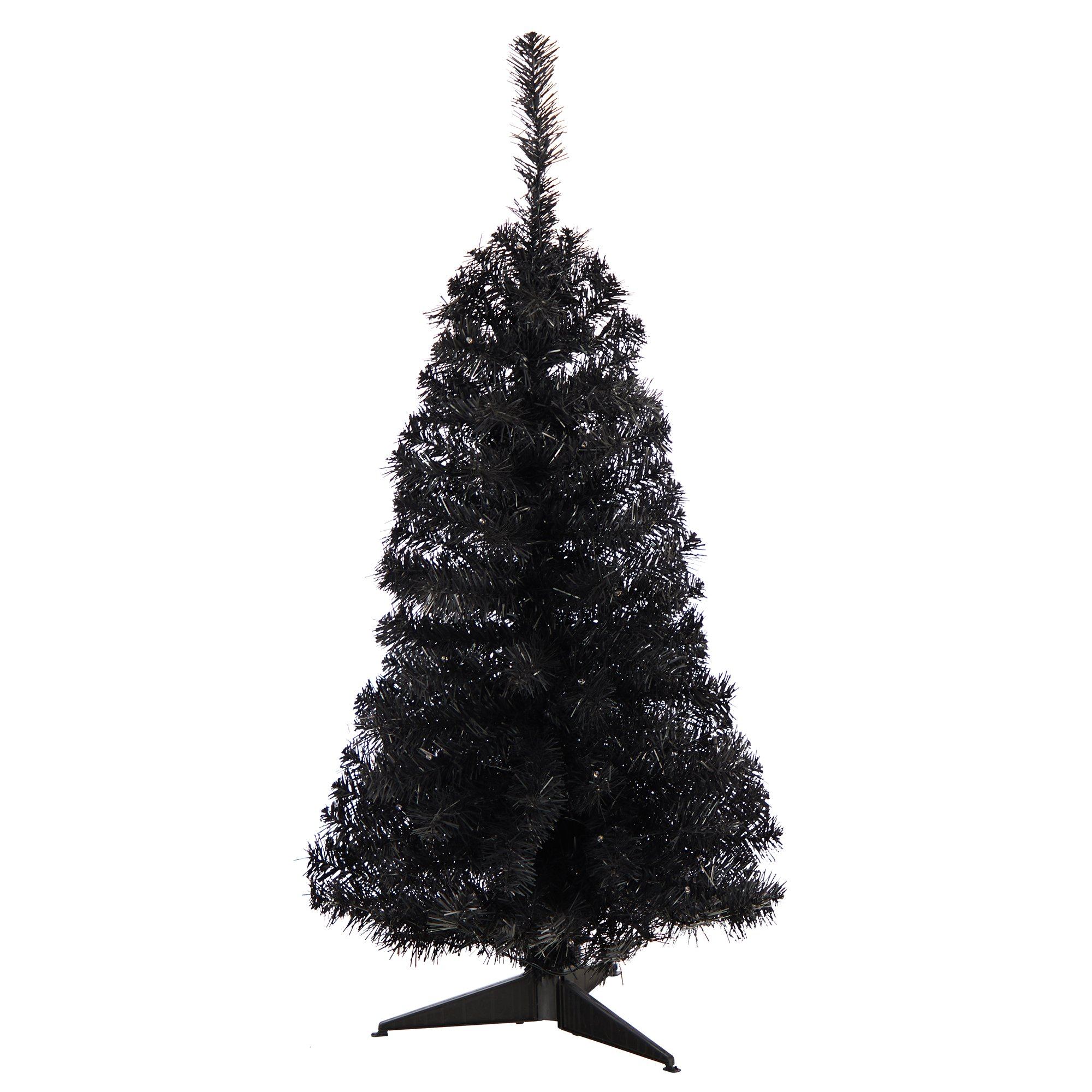 3’ Black Artificial Christmas Tree with 50 LED Lights and 118 Bendable Branches - Image 3