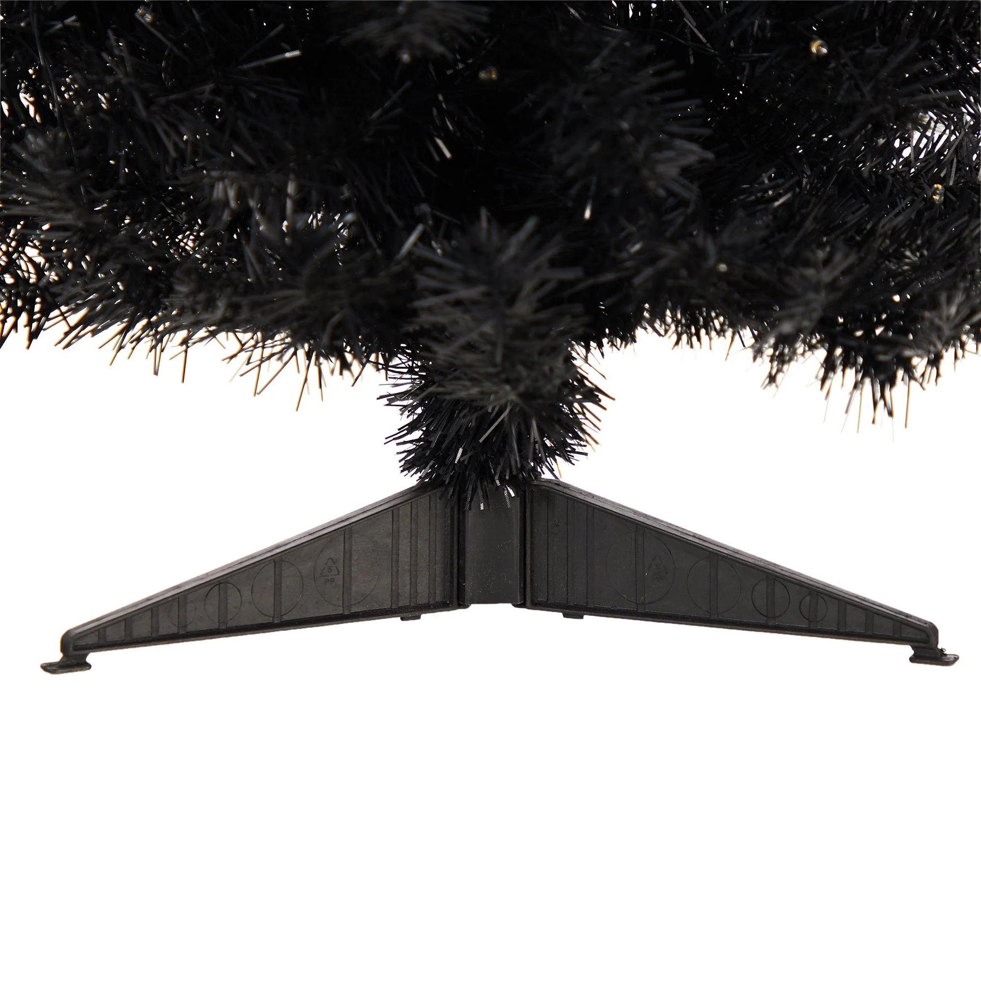 3’ Black Artificial Christmas Tree with 50 LED Lights and 118 Bendable Branches - Image 6