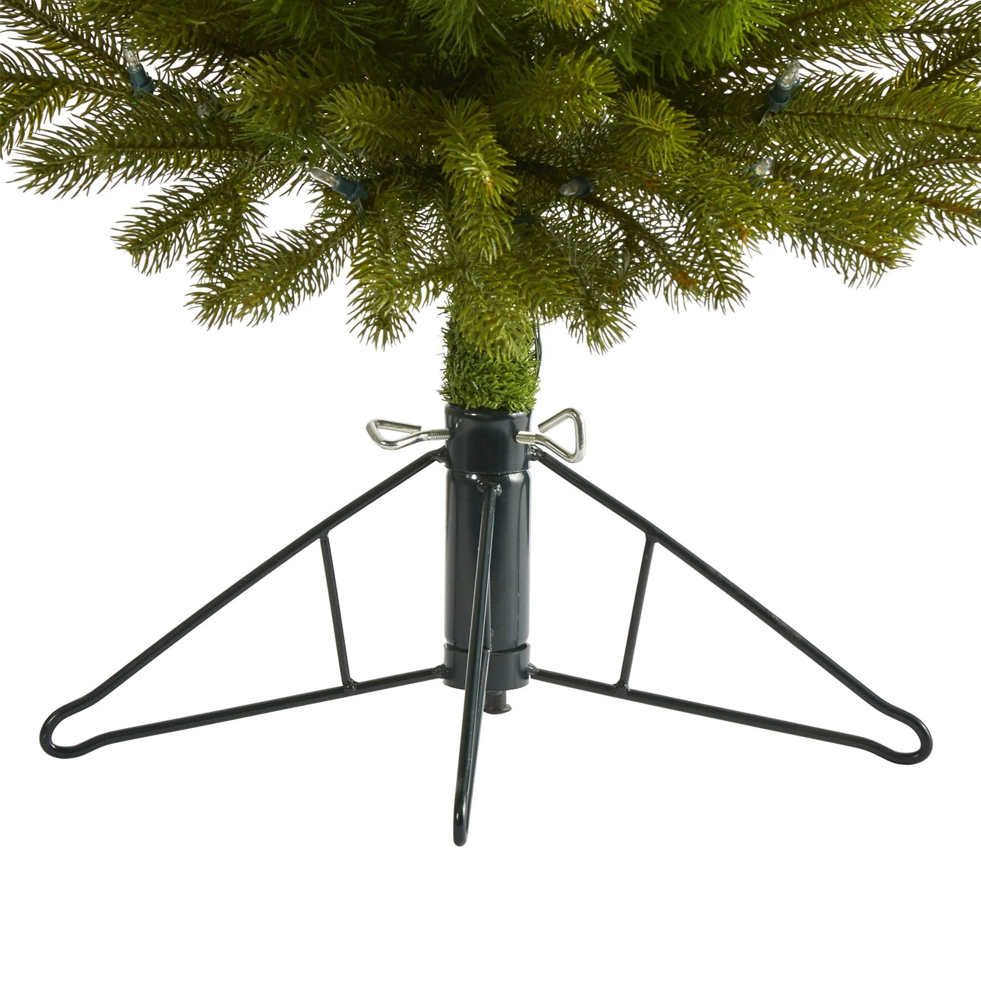 3' Cambridge Spruce Flat Back Artificial Christmas Tree with 50 Warm White (Multifunction) LED Lights and 113 Bendable Branches - Image 6