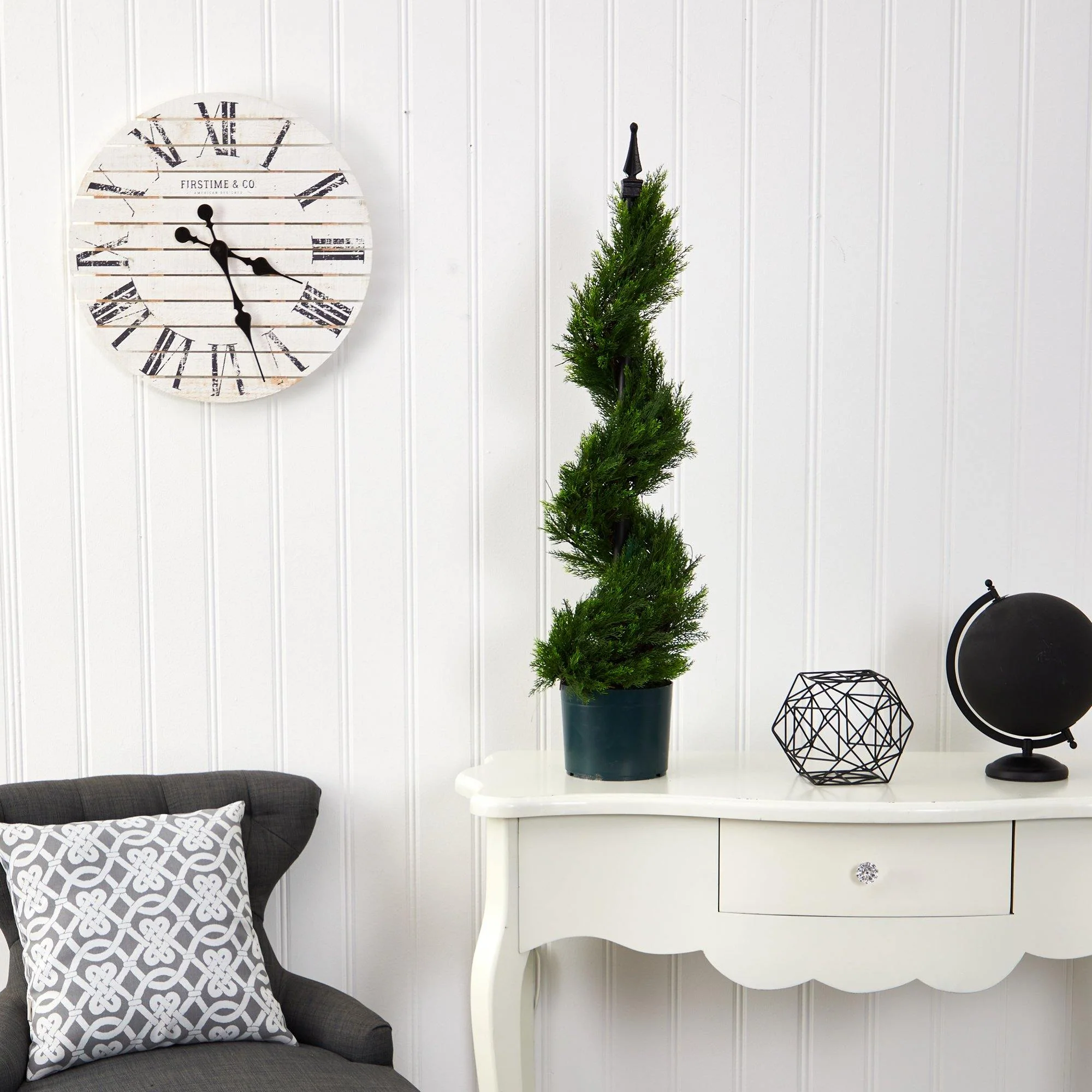 3' Cypress Spiral Topiary Artificial Tree - Image 3