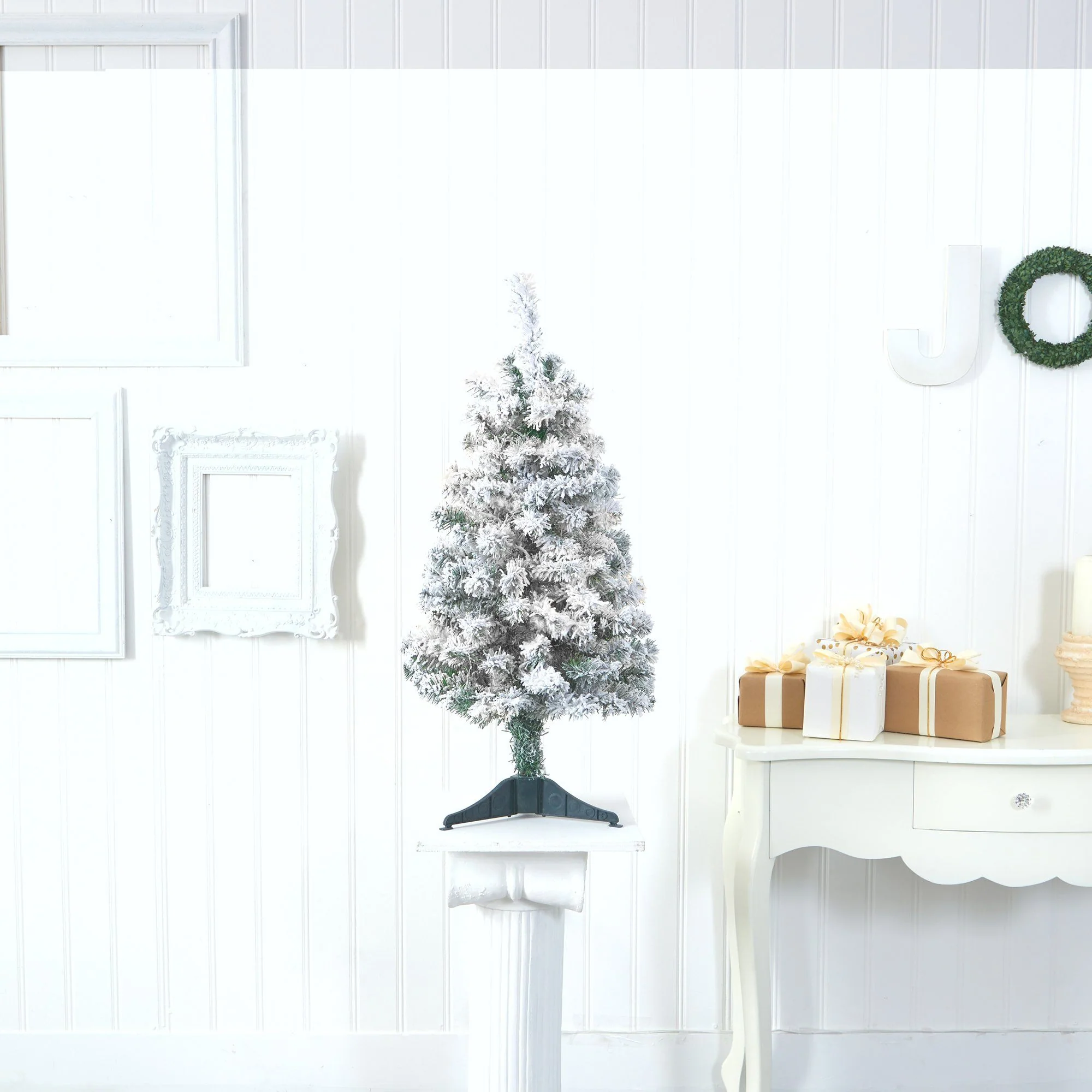 3' Flocked Rock Springs Spruce Artificial Christmas Tree - Image 6