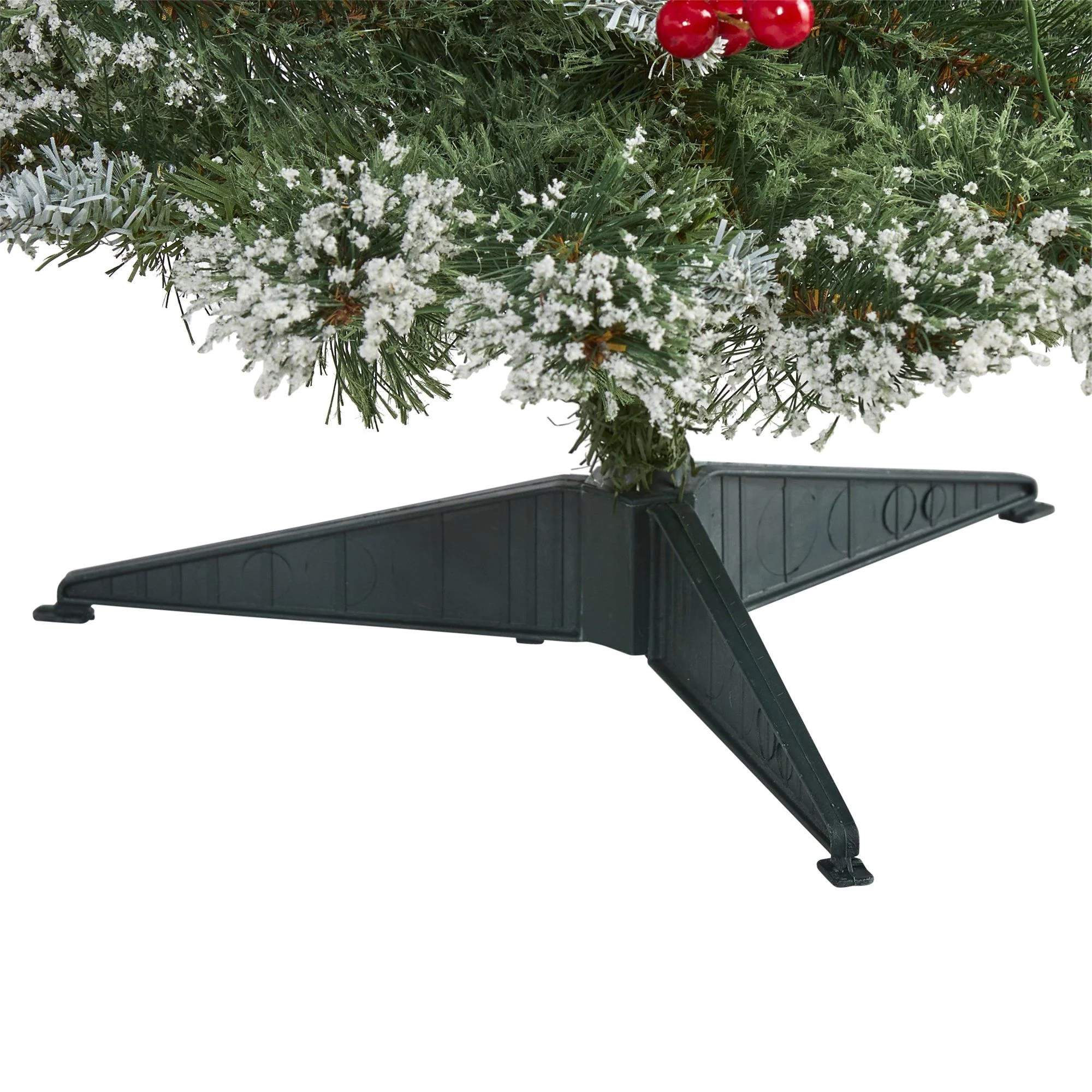 3’ Frosted Swiss Pine Artificial Christmas Tree with 50 Clear LED Lights and Berries - Image 4