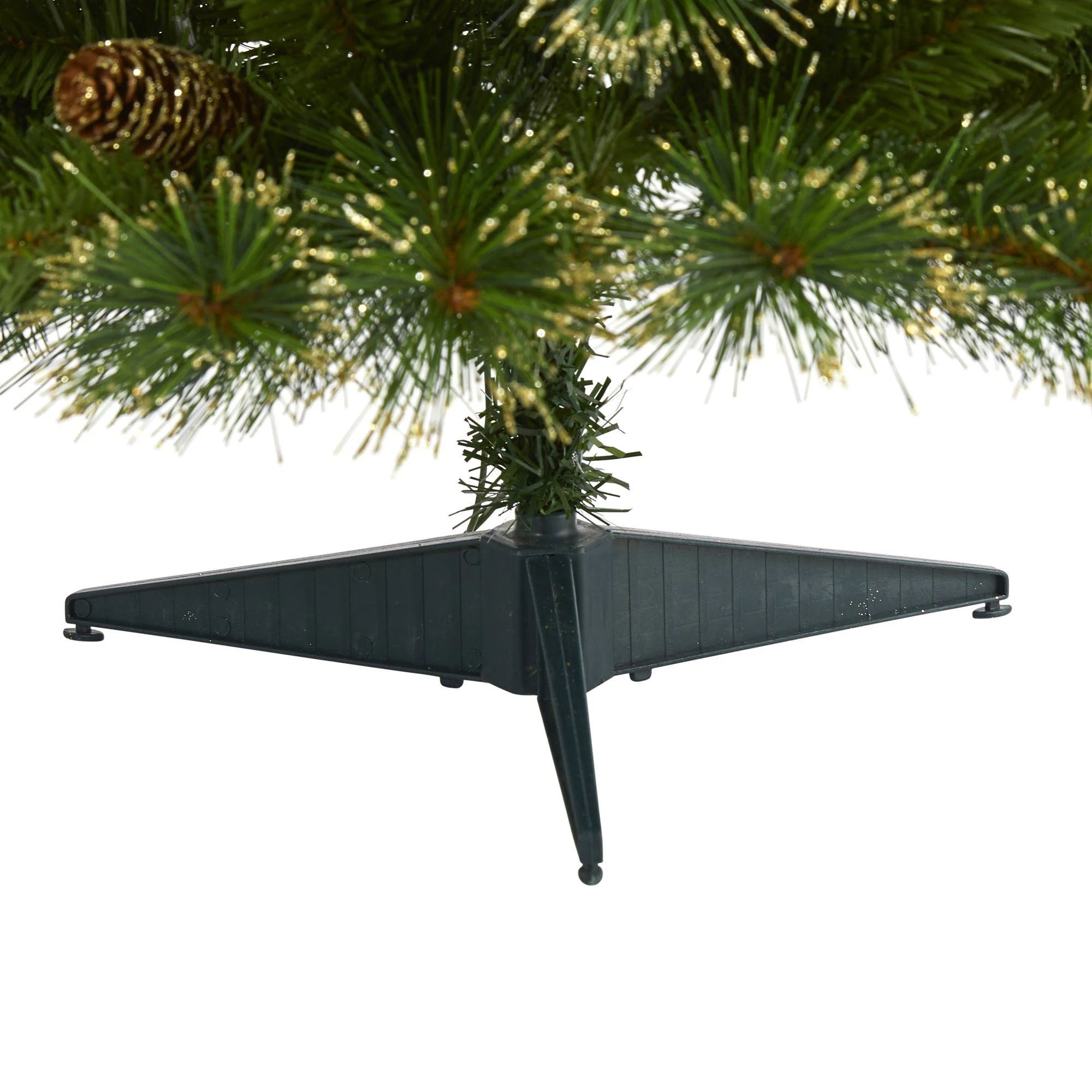 3’ Golden Tip Washington Pine Artificial Christmas Tree with 50 Clear Lights, Pine Cones and 148 Bendable Branches - Image 4