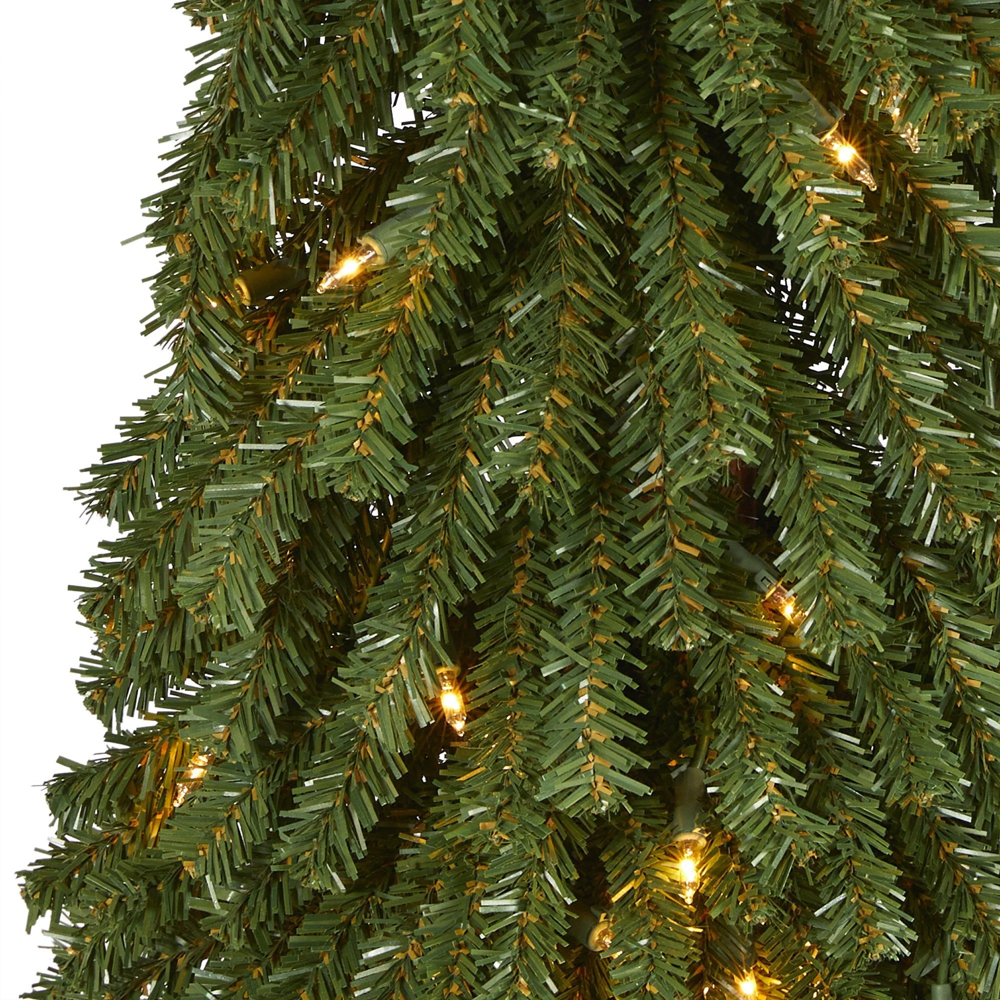 3’ Grand Alpine Artificial Christmas Tree with 50 Clear Lights and 193 Bendable Branches on Natural Trunk - Image 3