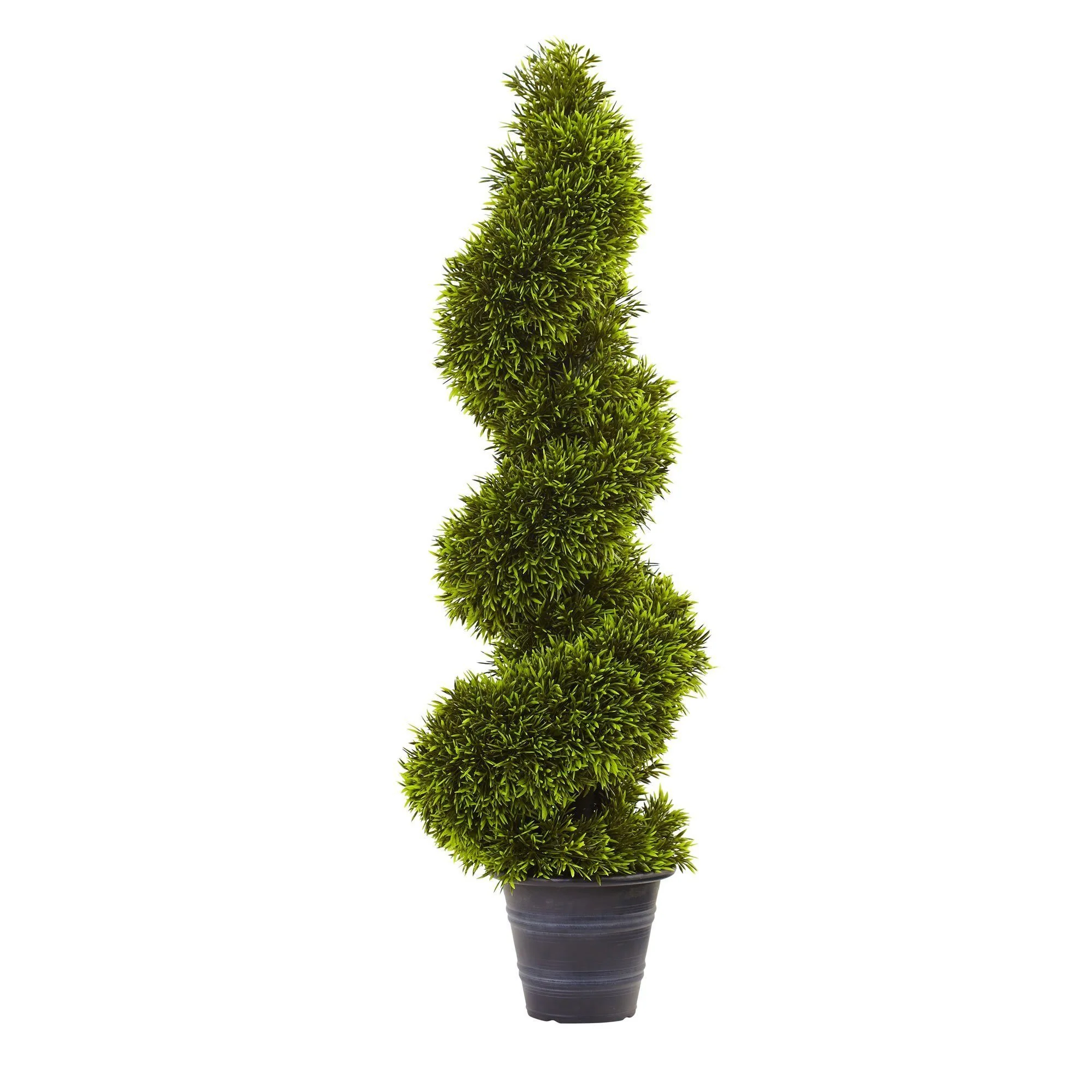 3' Grass Spiral Topiary w/Deco Planter - Image 3
