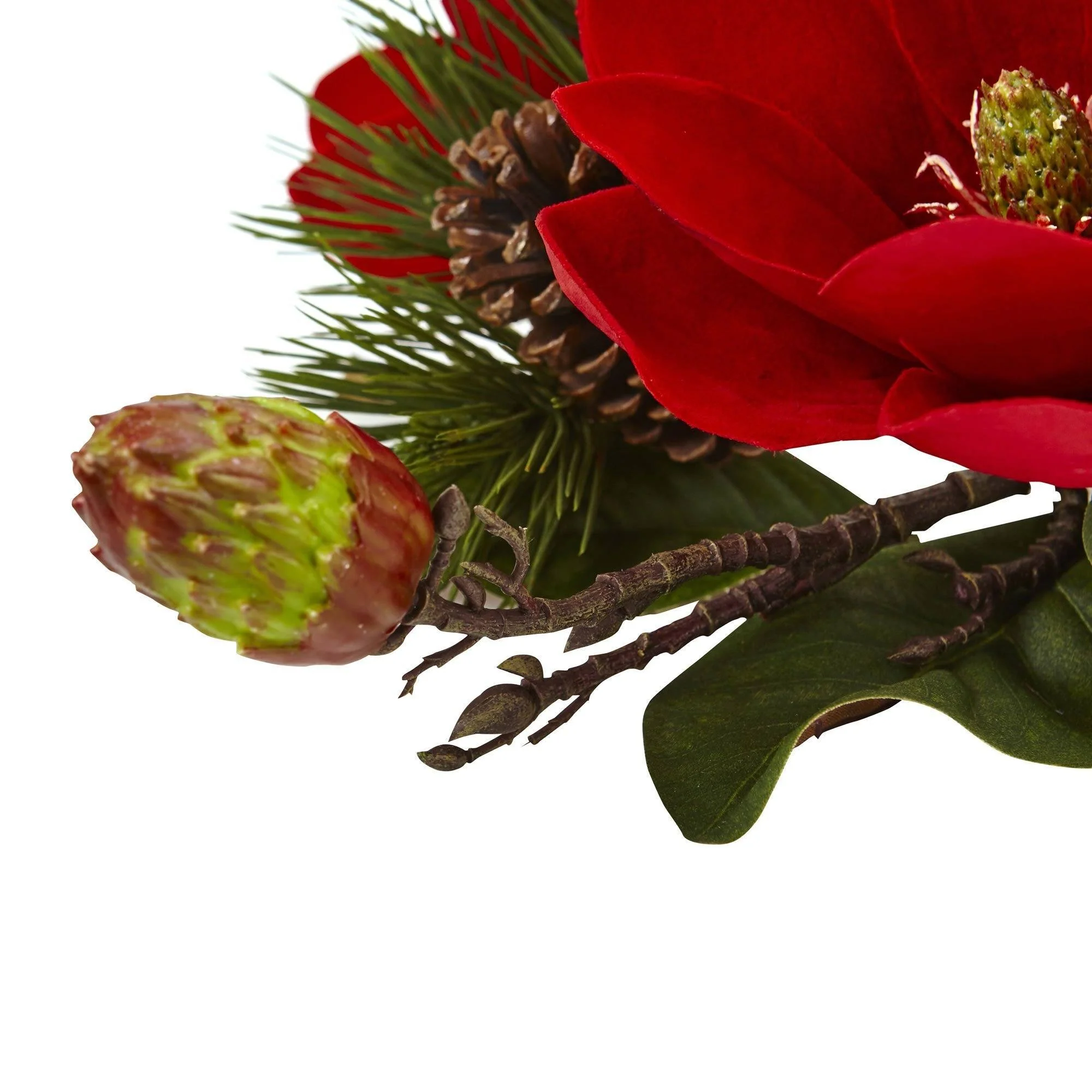Red Magnolia & Pine Candelabrum - Image 4