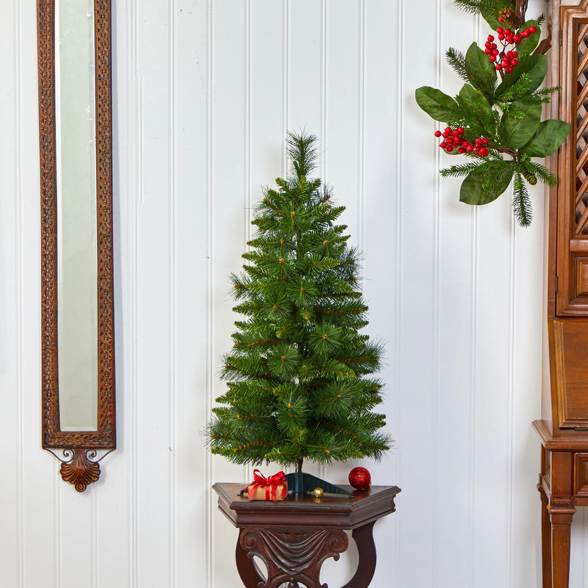 3’ New Haven Pine Artificial Christmas Tree with 50 Warm White LED Lights and 93 Bendable Branches - Image 7
