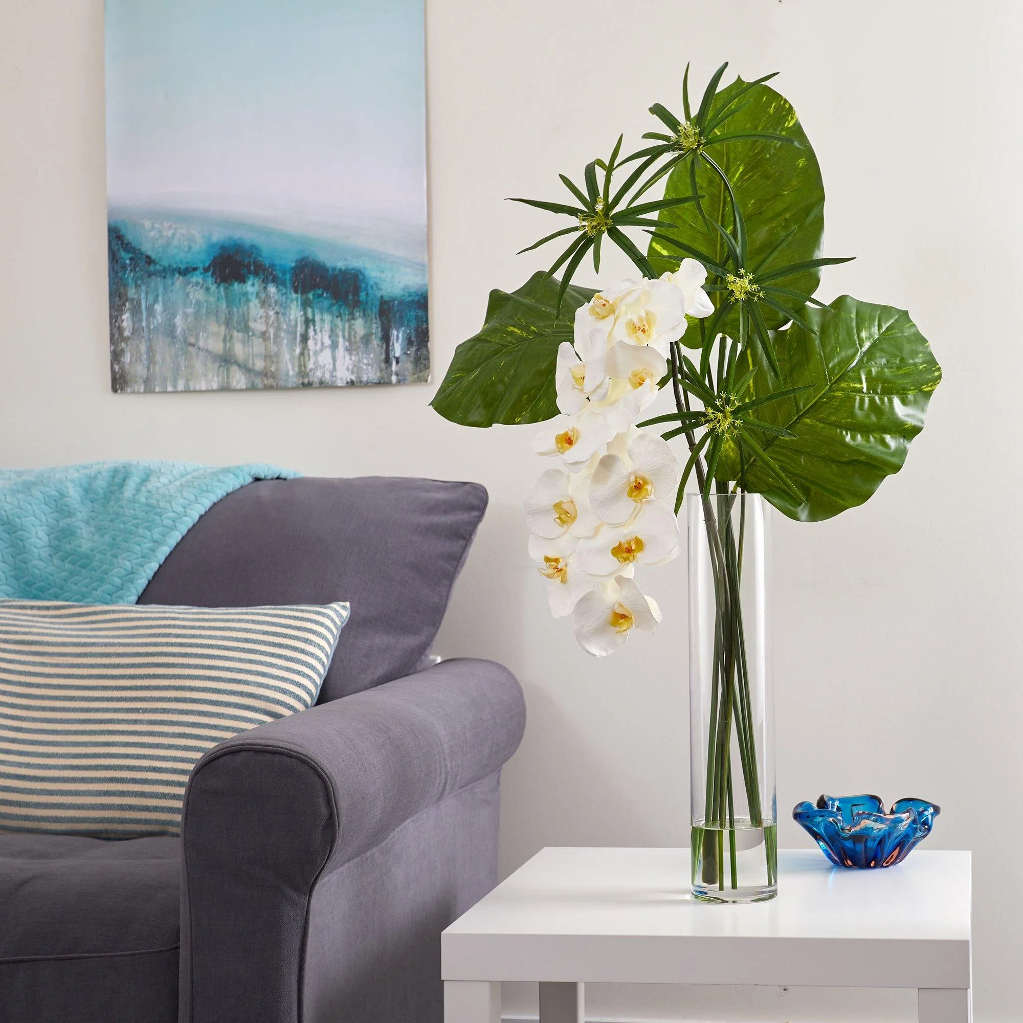 3’ Phalaenopsis Orchid and Pothos Artificial Arrangement - Image 3