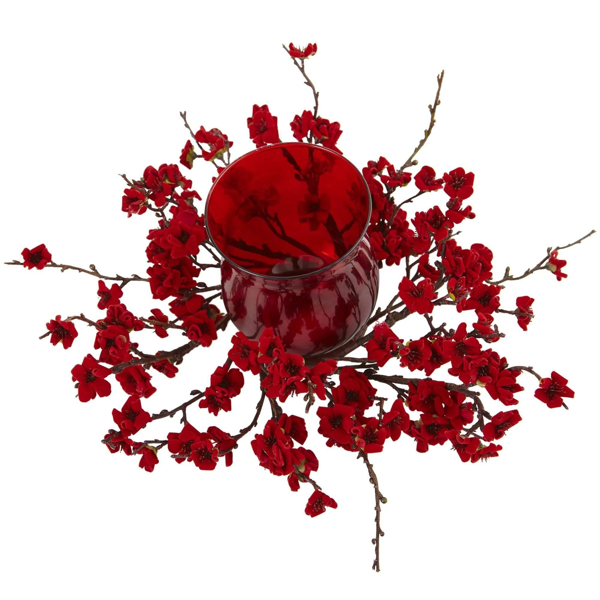 Artificial Plum Blossom Candelabrum - Image 3