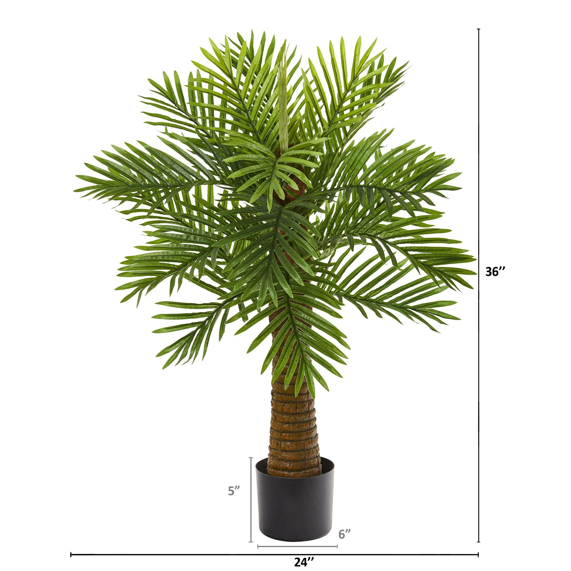 3’ Robellini Palm Artificial Tree - Image 2