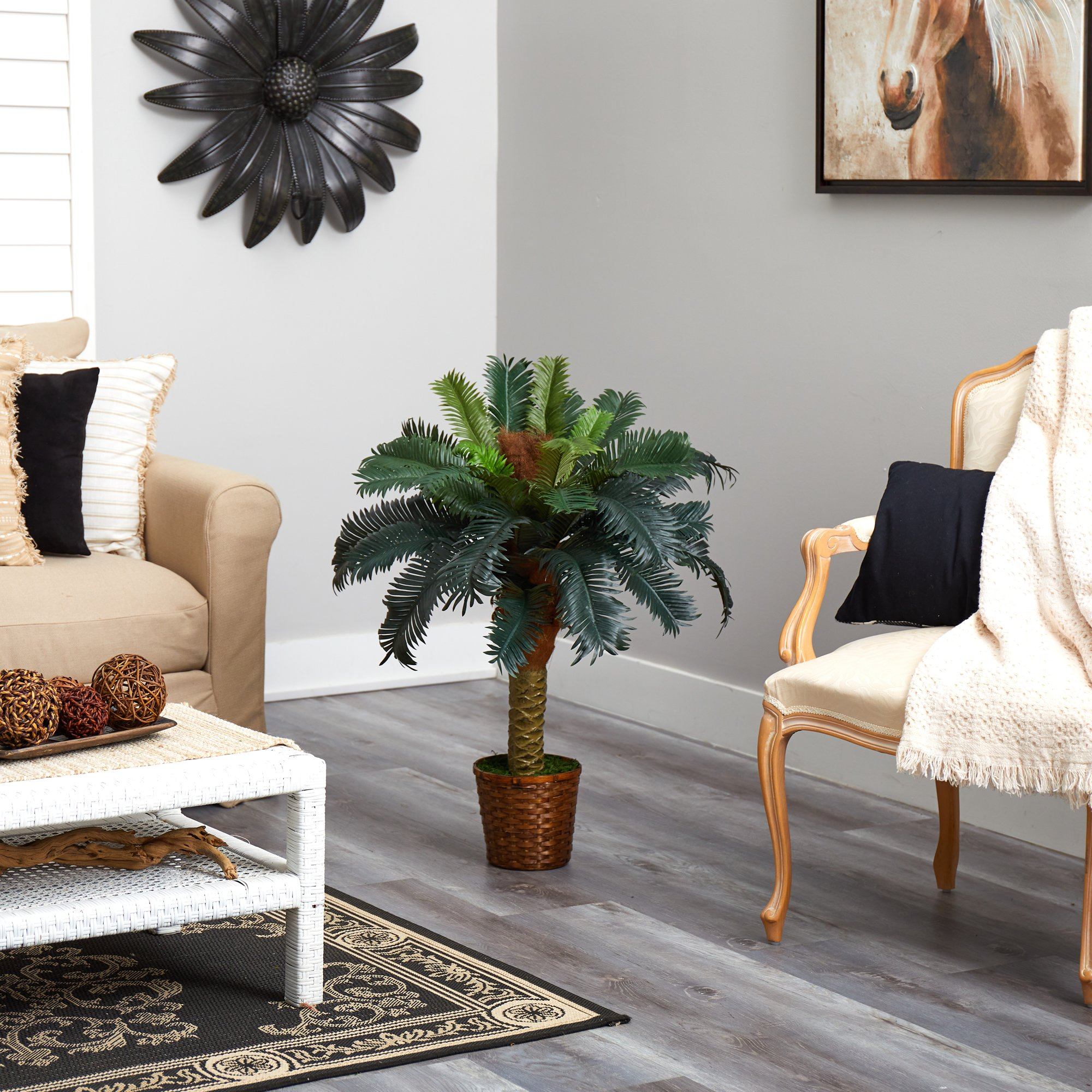 3’ Sago Palm Artificial Tree - Image 4