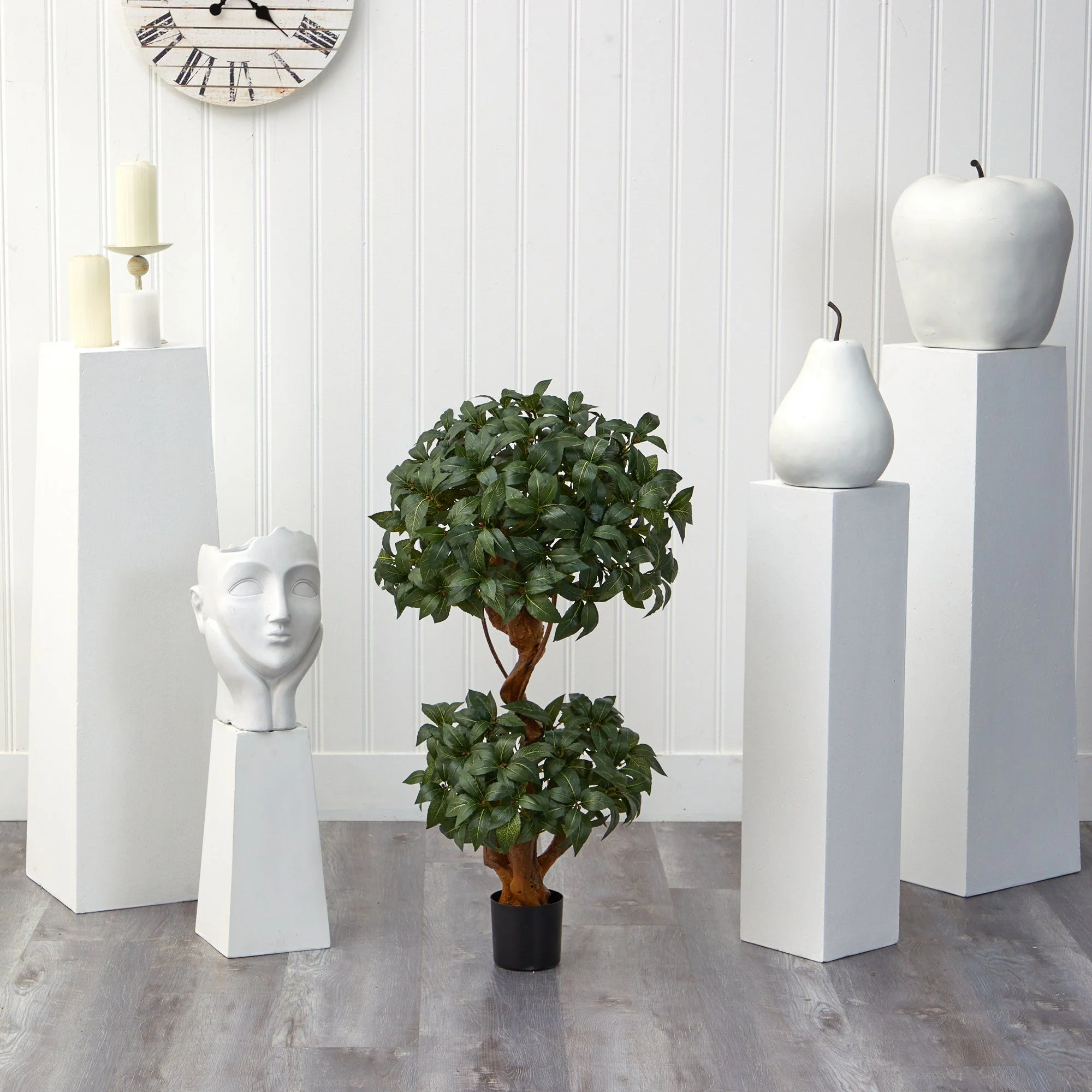 3’ Sweet Bay Double Ball Topiary Artificial Tree - Image 4