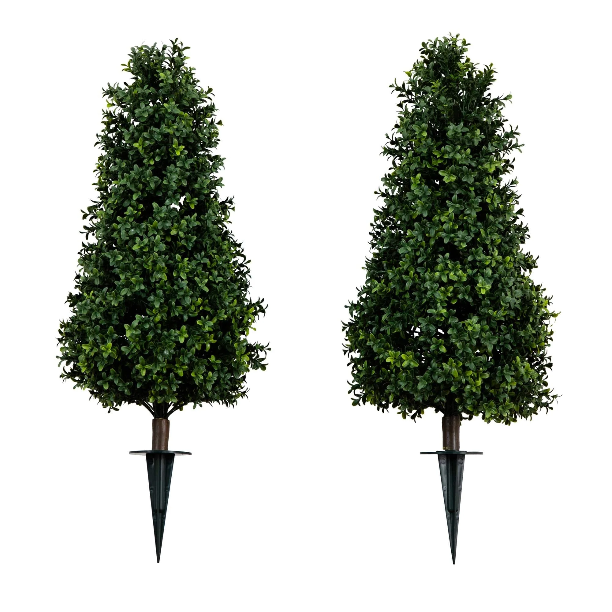 3' UV Resistant Artificial Boxwood Plant with Integrated Ground Stake (Indoor/Outdoor) - Set of 2 - Image 8