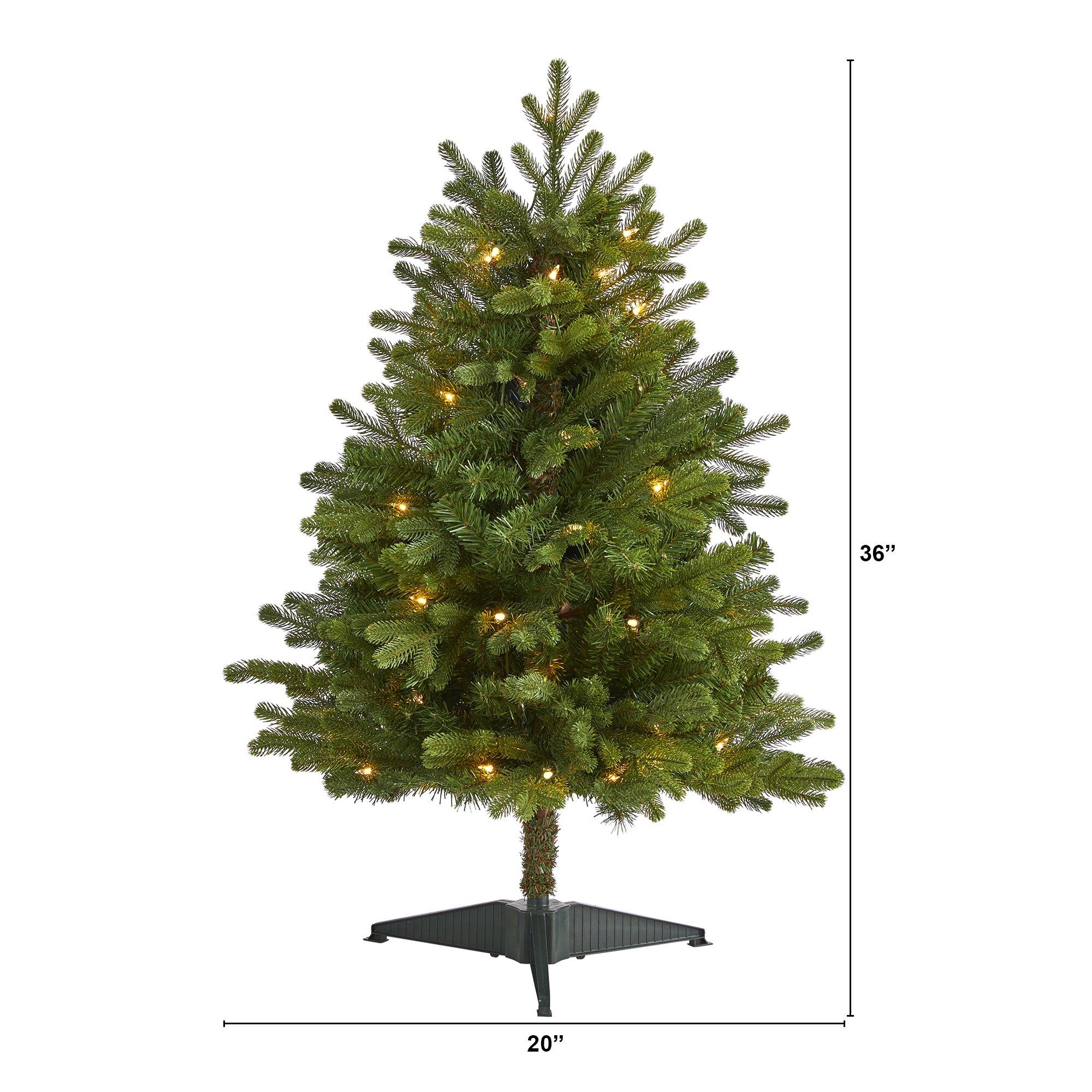 3’ Washington Fir Artificial Christmas Tree with 50 Clear Lights - Image 2