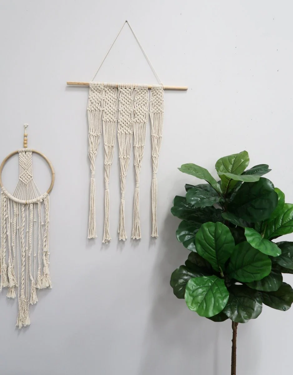 3’ x 1’ Boho Macrame Dreamcatcher Wall Hanging Decor - Image 5