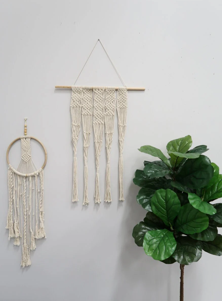 3’ x 1’ Boho Macrame Dreamcatcher Wall Hanging Decor - Image 6