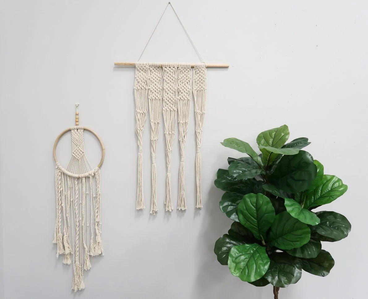 3’ x 1’ Boho Macrame Dreamcatcher Wall Hanging Decor - Image 8
