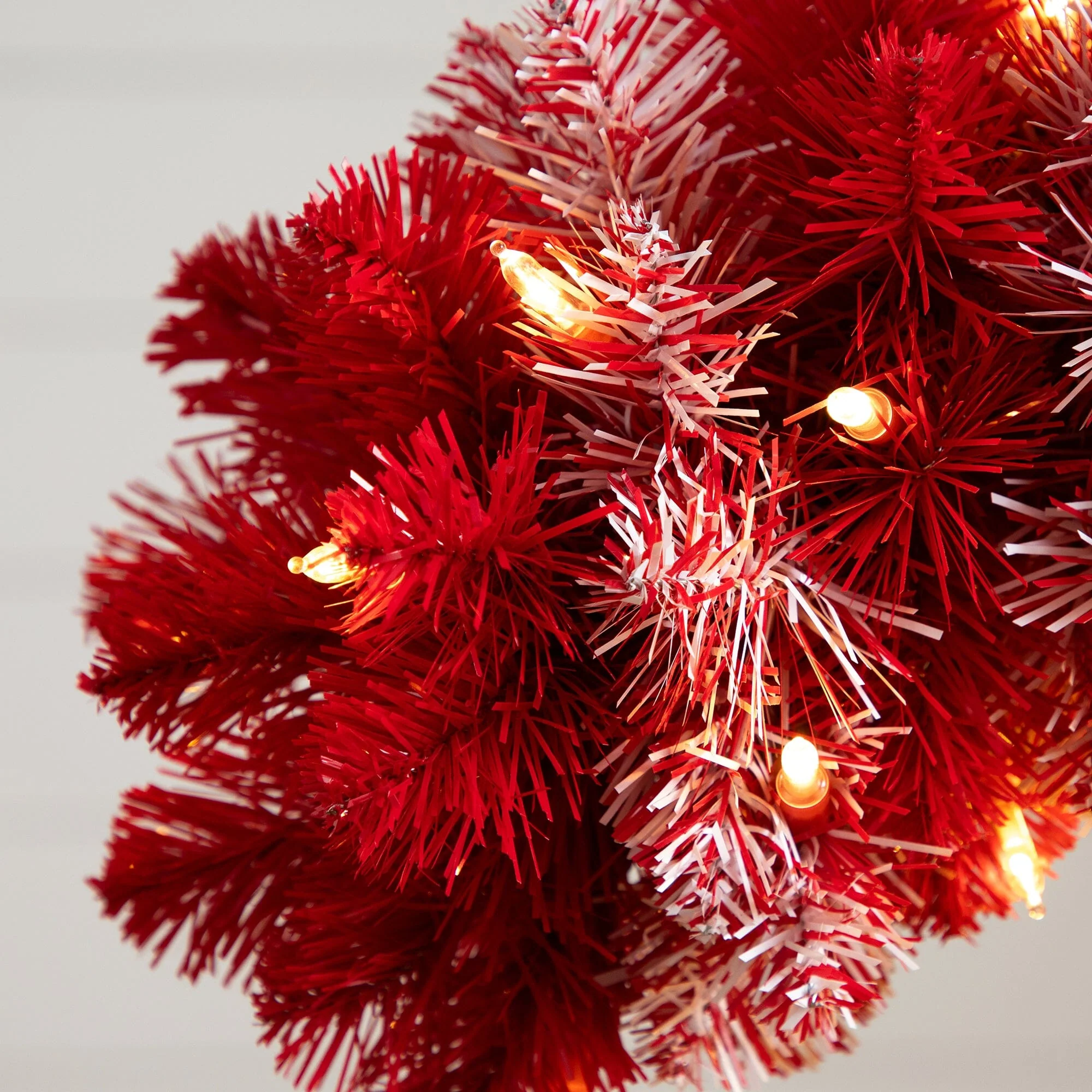 30” Artificial Candy Cane Christmas Tree with 242 Tips, 100 Warm White Micro LED’s with 8 Function - Image 2